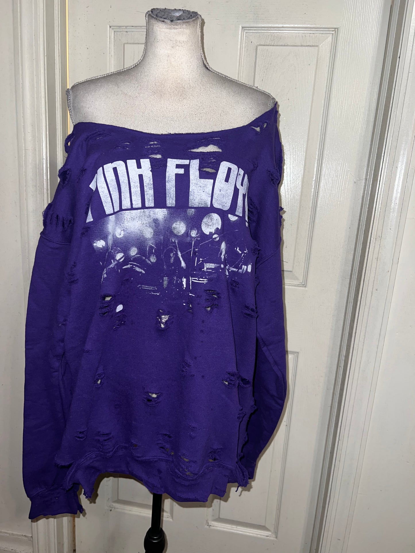 Pink Floyd Oversized Distreseed Sweatshirt