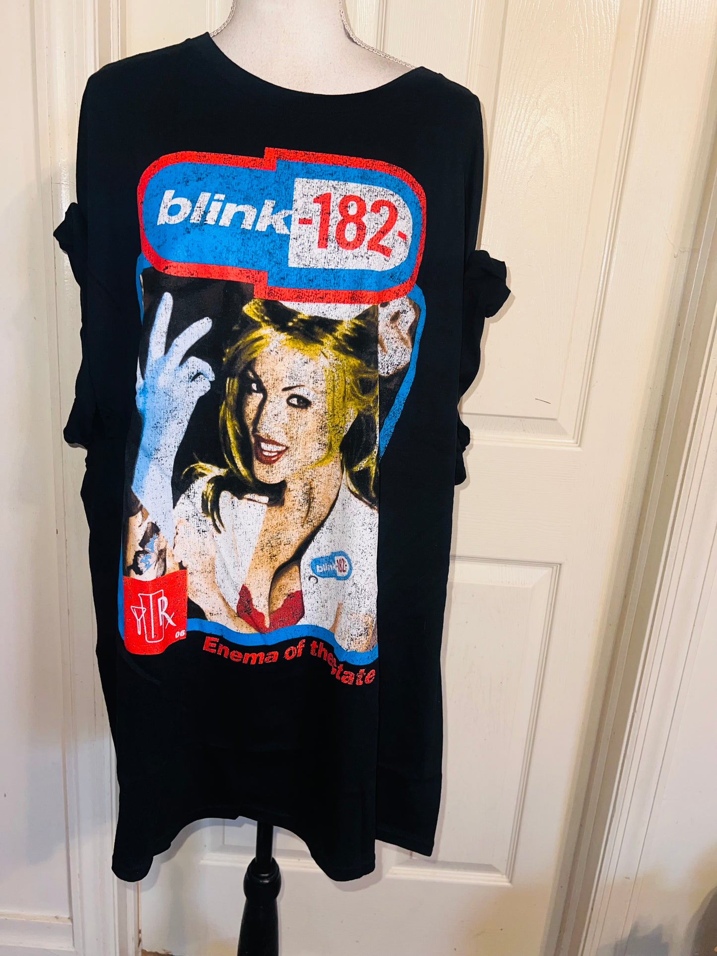 Blink 182 Double Sided Oversized Distressed Tee
