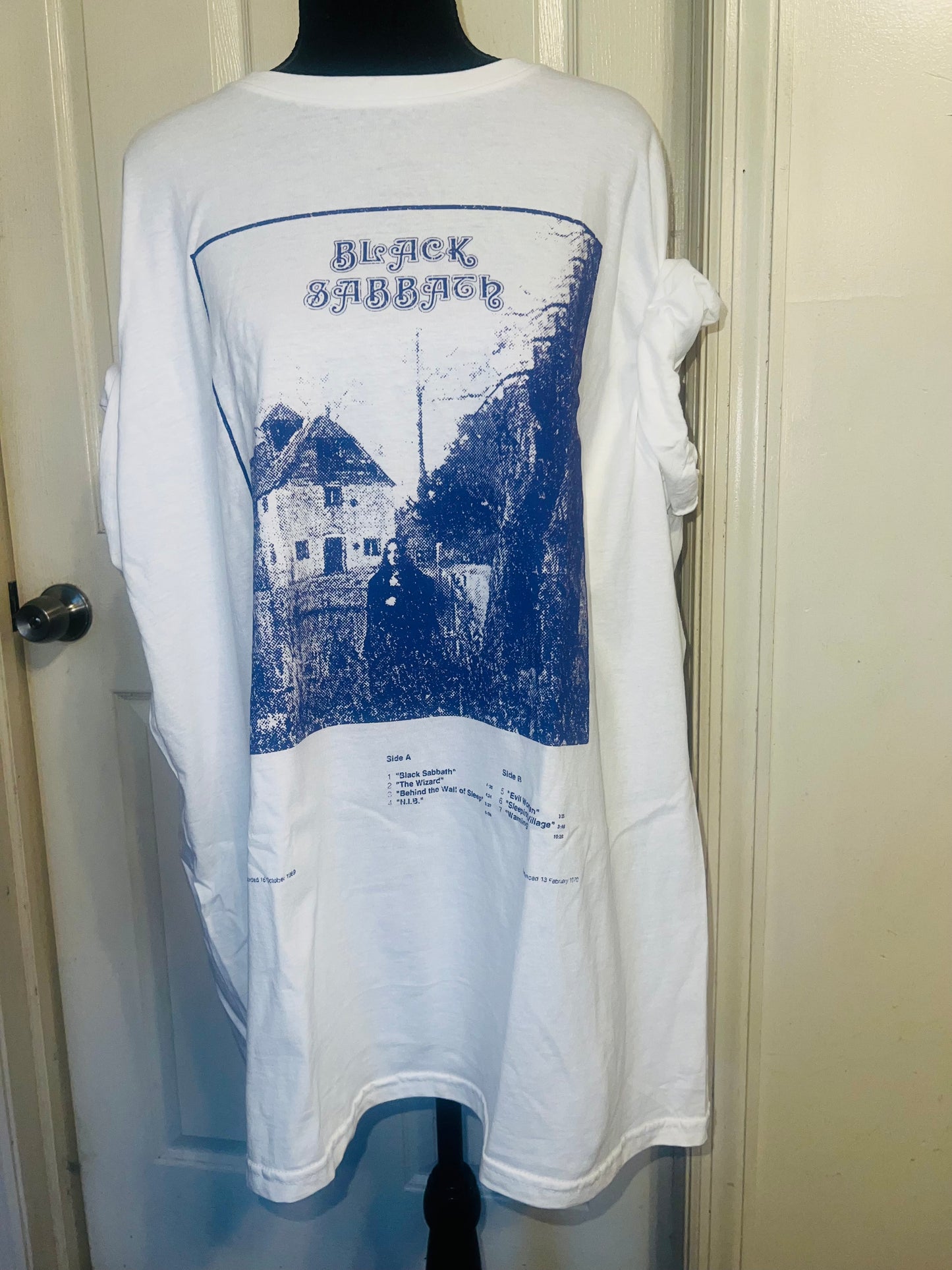 Black Sabbath Oversized Distressed Tee