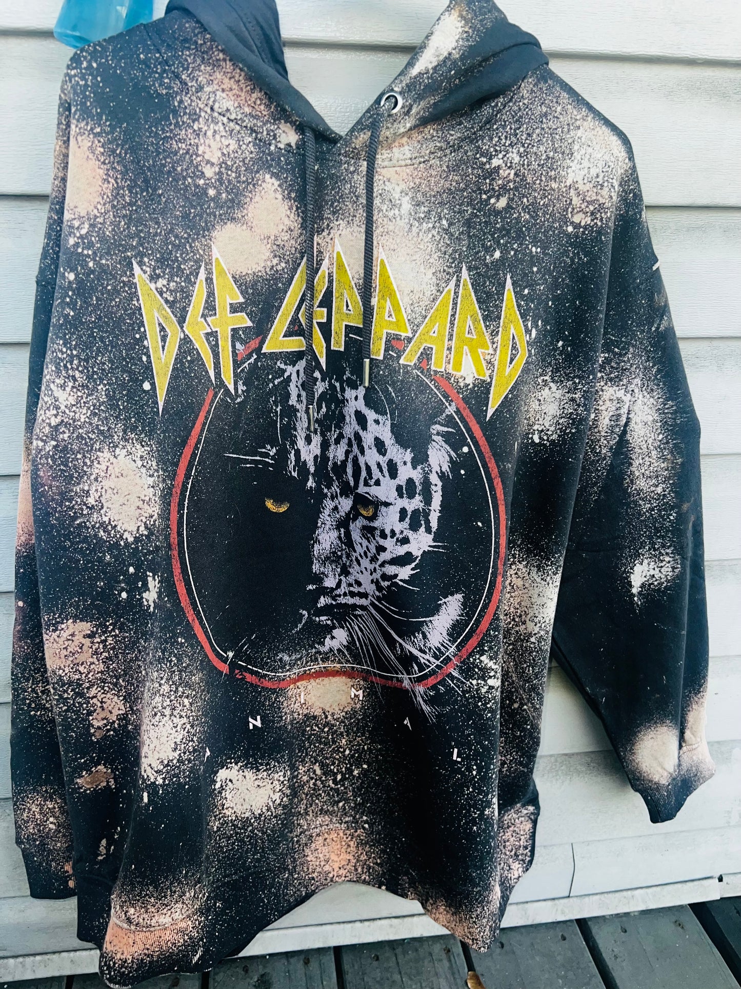 Def Leppard Oversized Hooded Sweatshirt