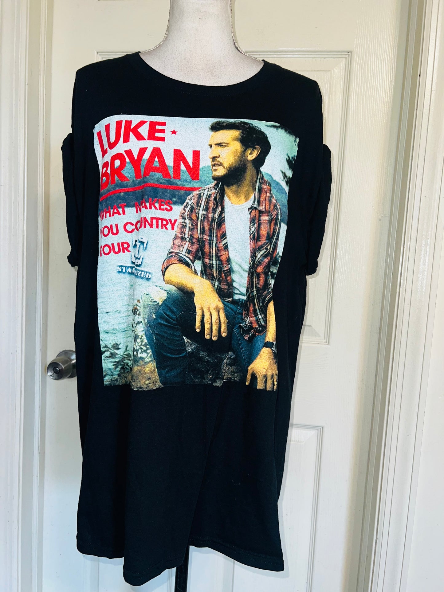 Luke Bryan 2009 Double Sided Oversized Distressed Tee
