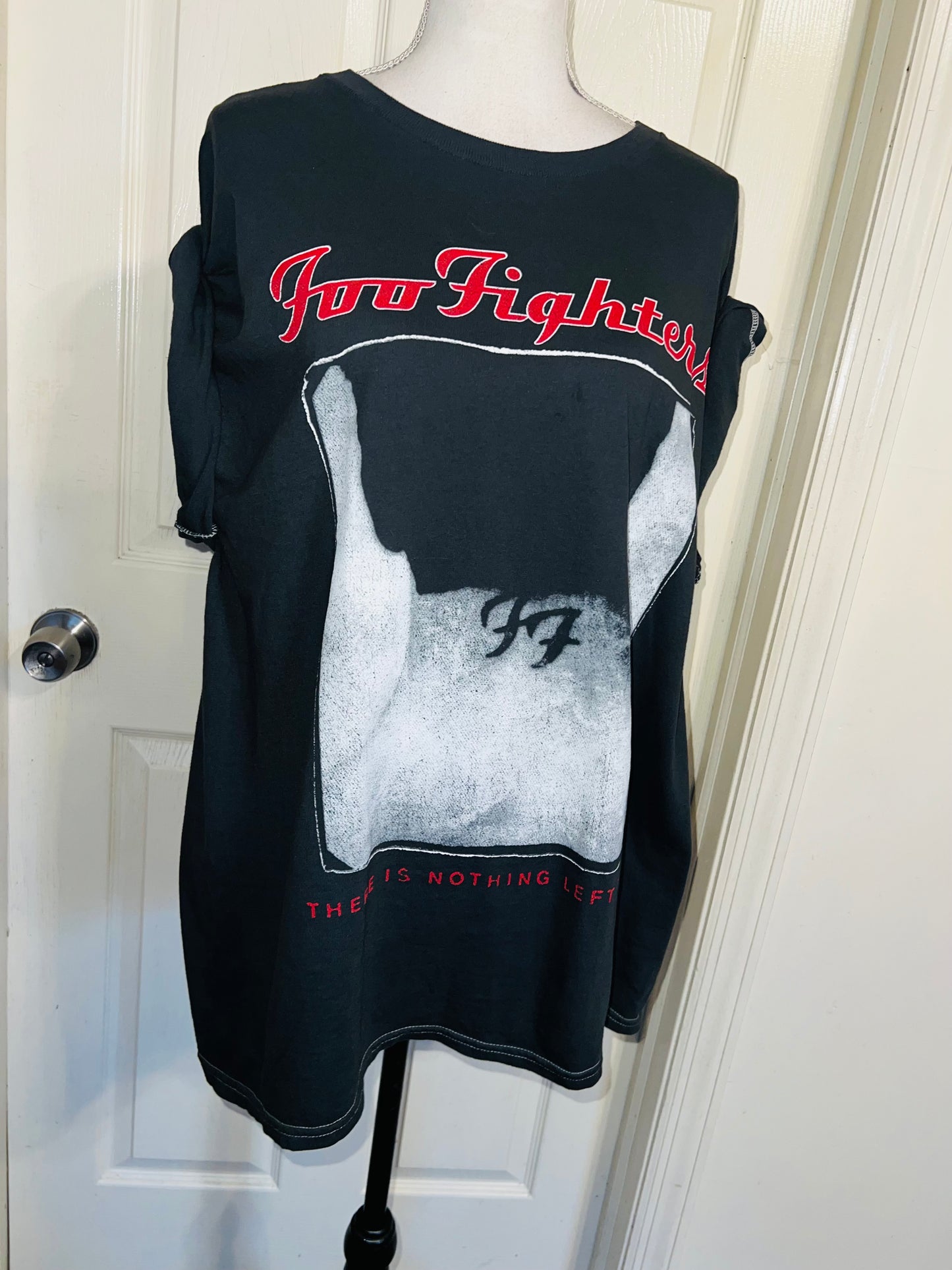 Foo Fighters Double Sided Oversized Distressed Tee
