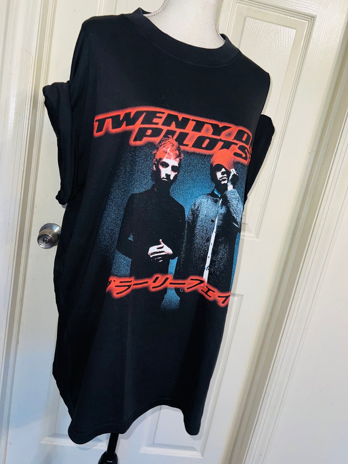 Twenty One Pilots Oversized Distressed Tee