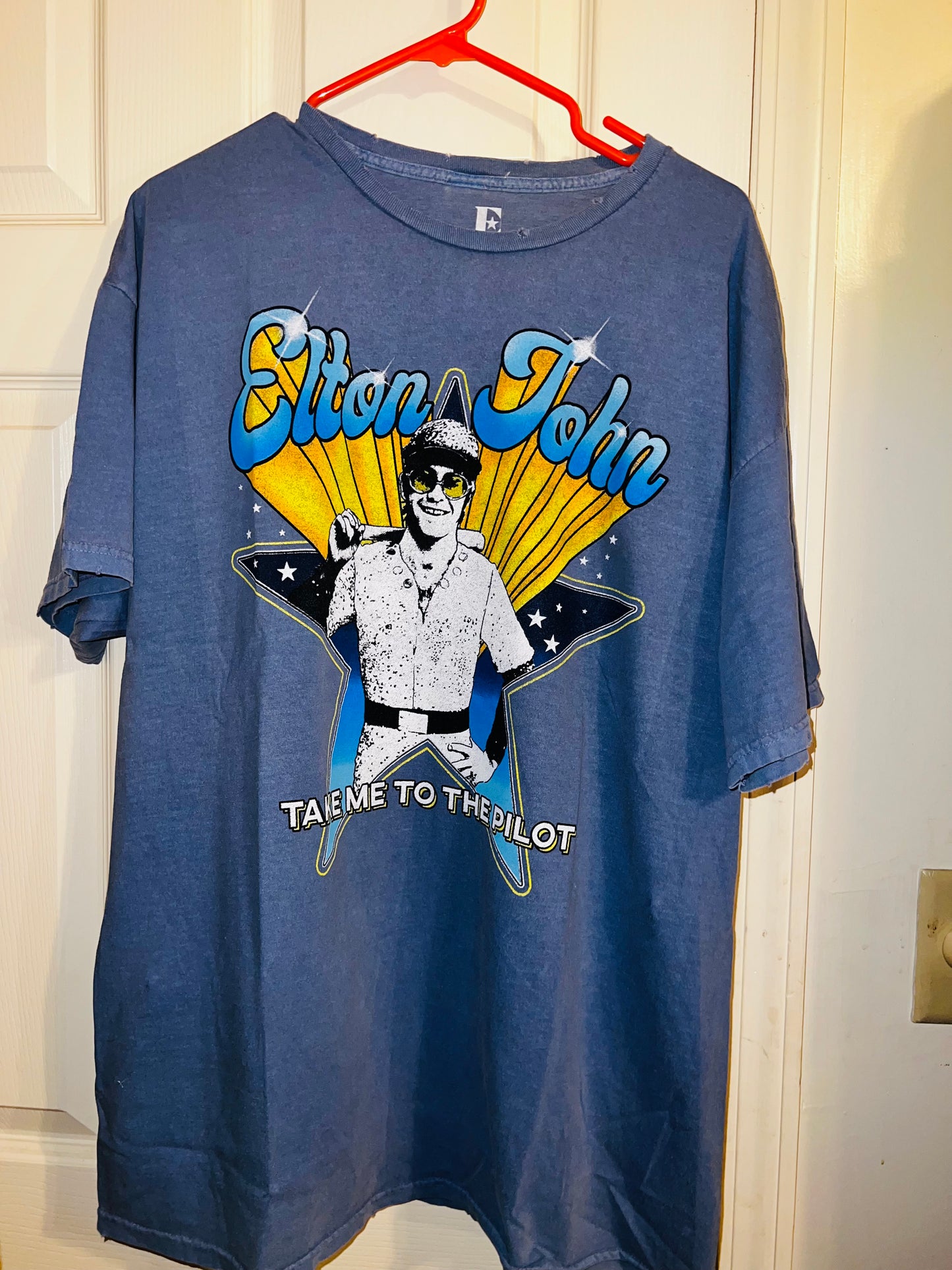 Elton John Oversized Distressed Tee