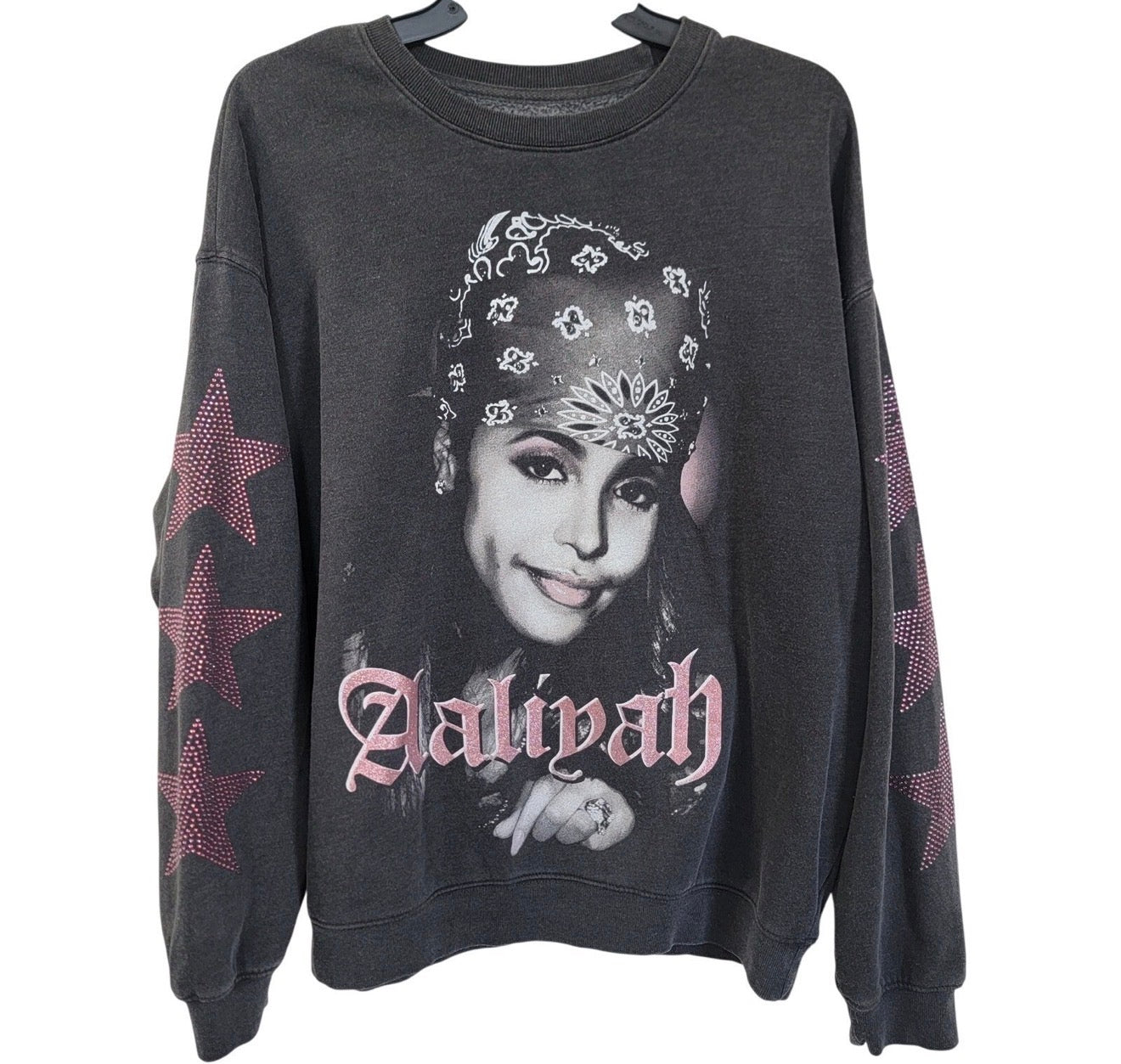 Aaliyah Oversized Distressed Sweatshirt