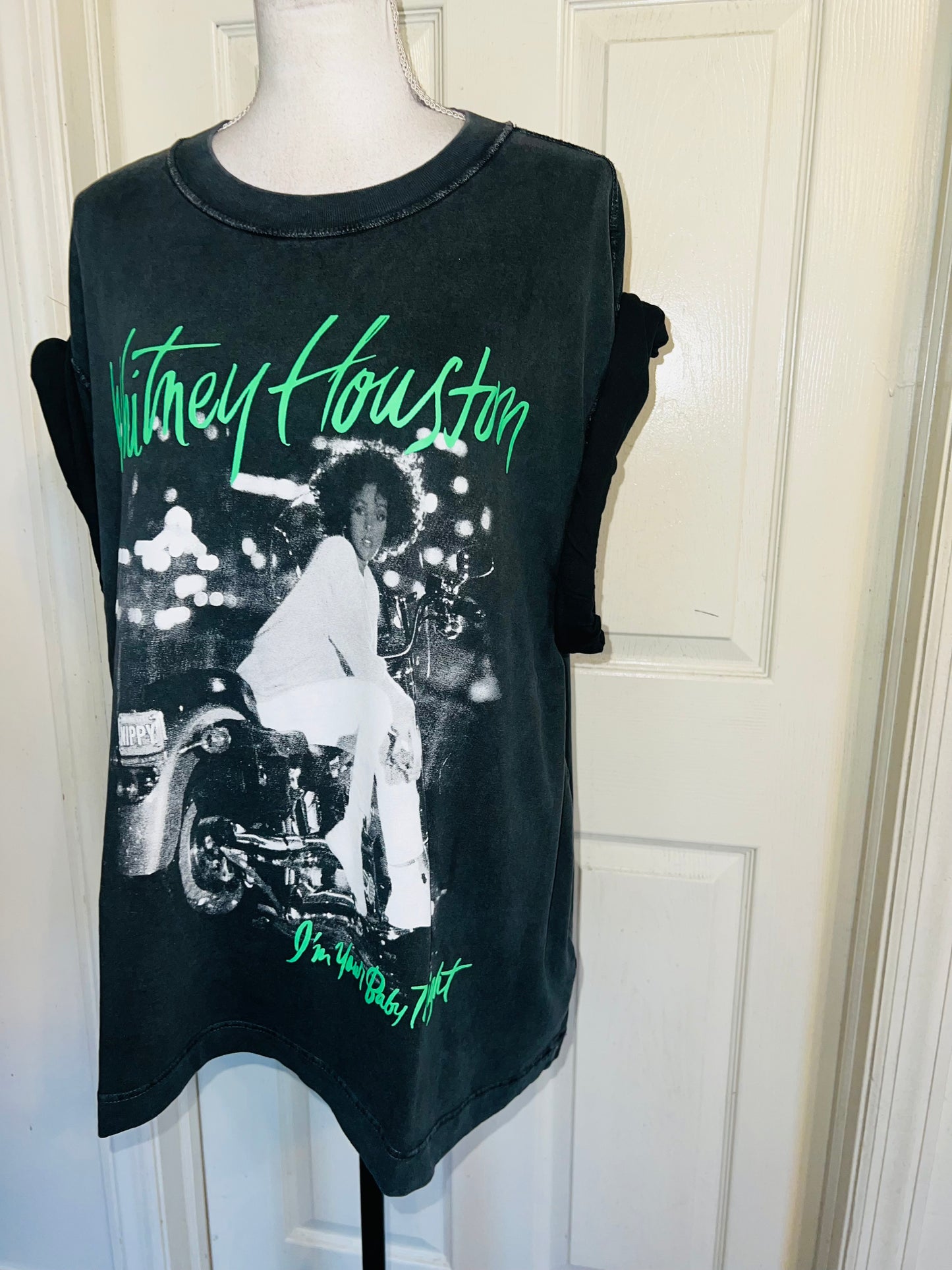 Whitney Houston Double Sided Oversized Distressed Tee