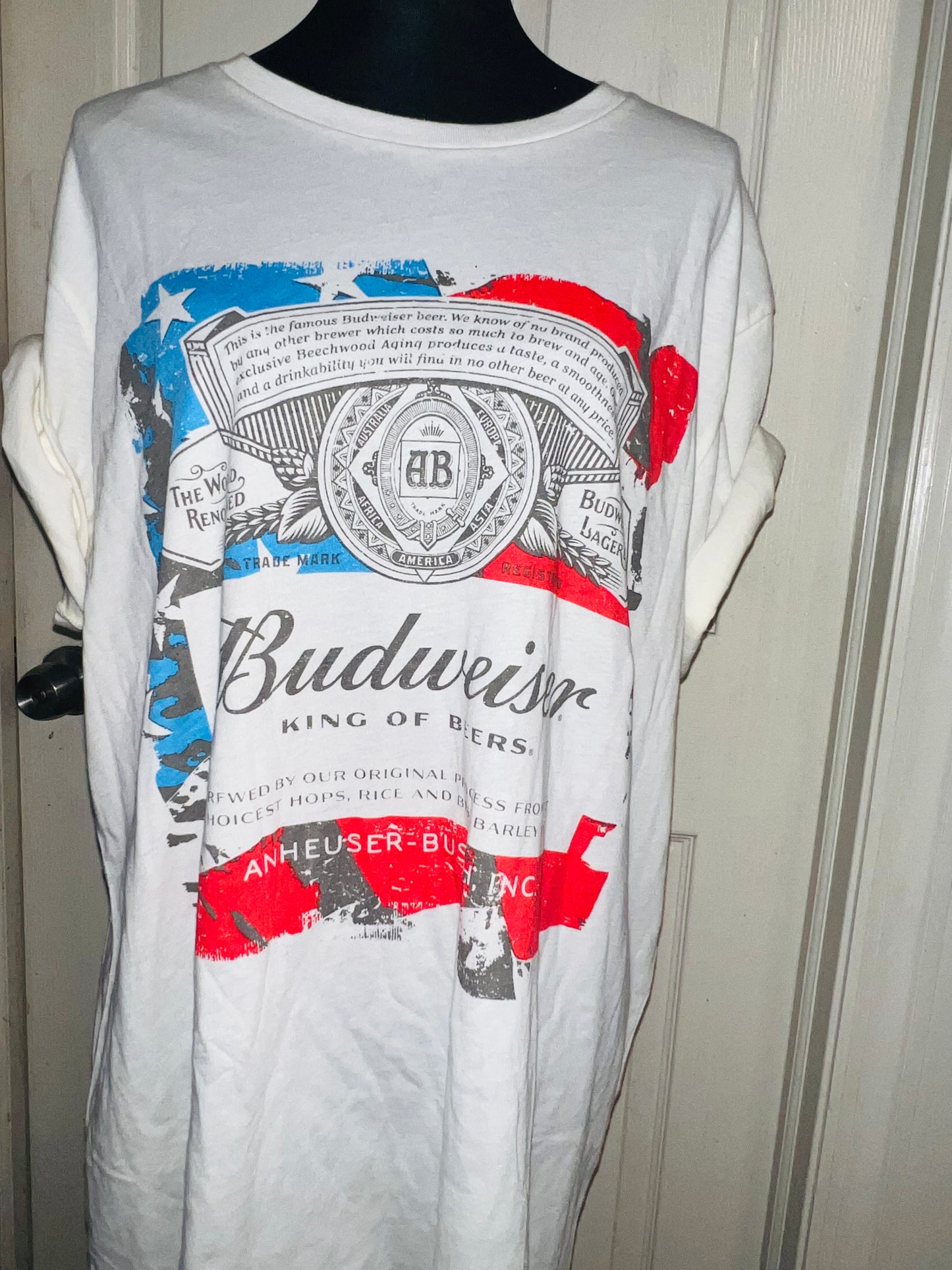Budweiser USA Oversized Distressed Tee