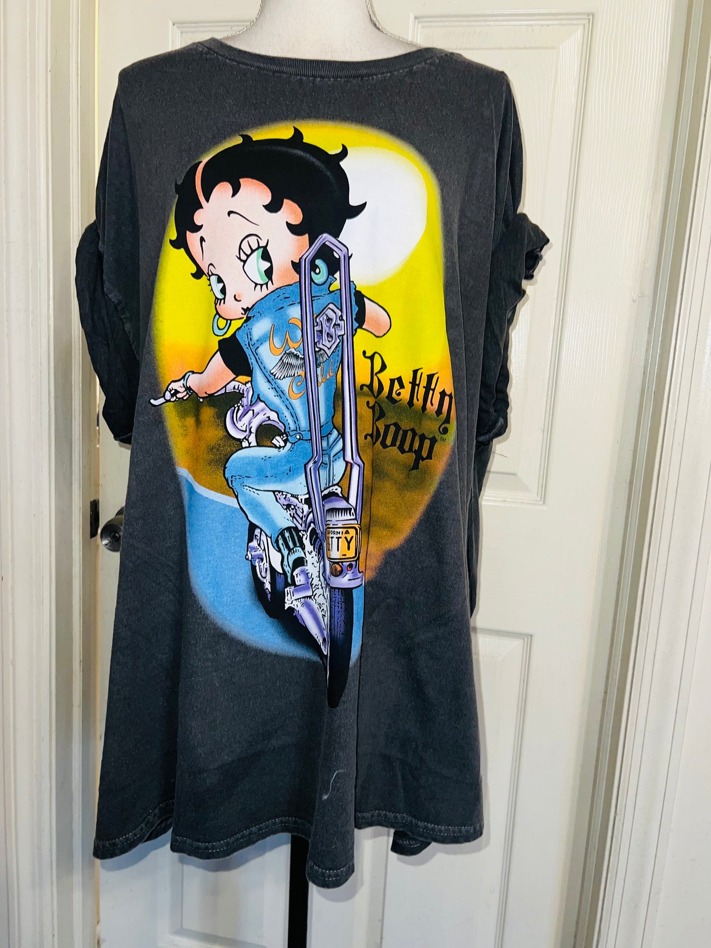 Betty Boop Wild Child Oversized Distressed Tee