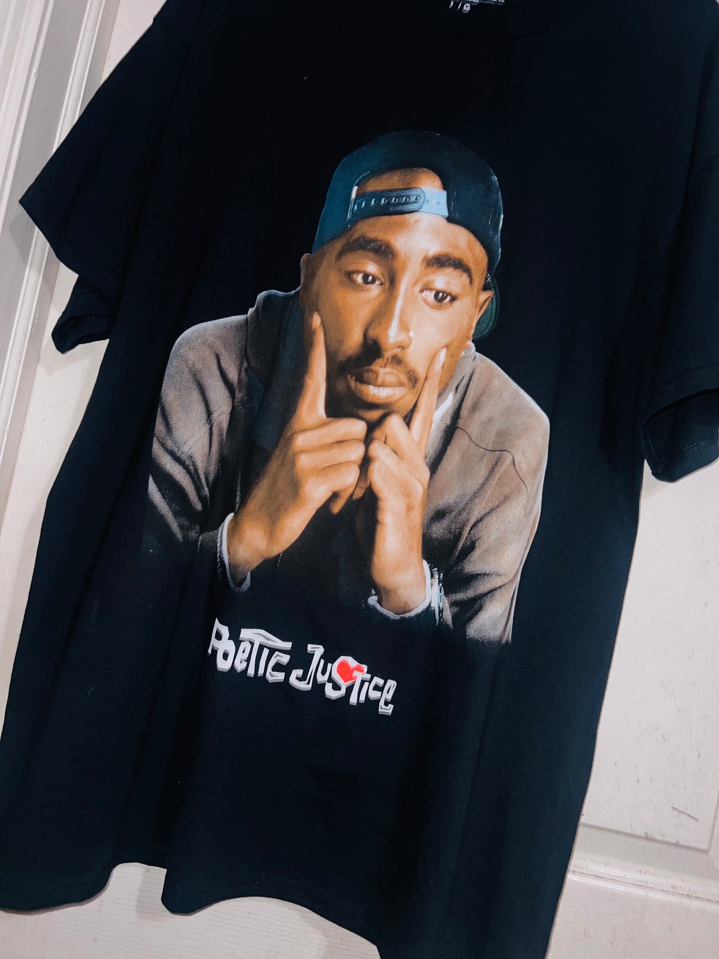 Tupac Poetic Justice Oversized Distressed Tee