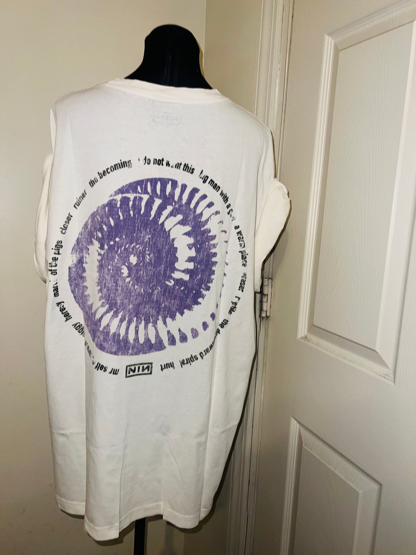 Nine Inch Nails Double Sided Oversized Distressed Tee