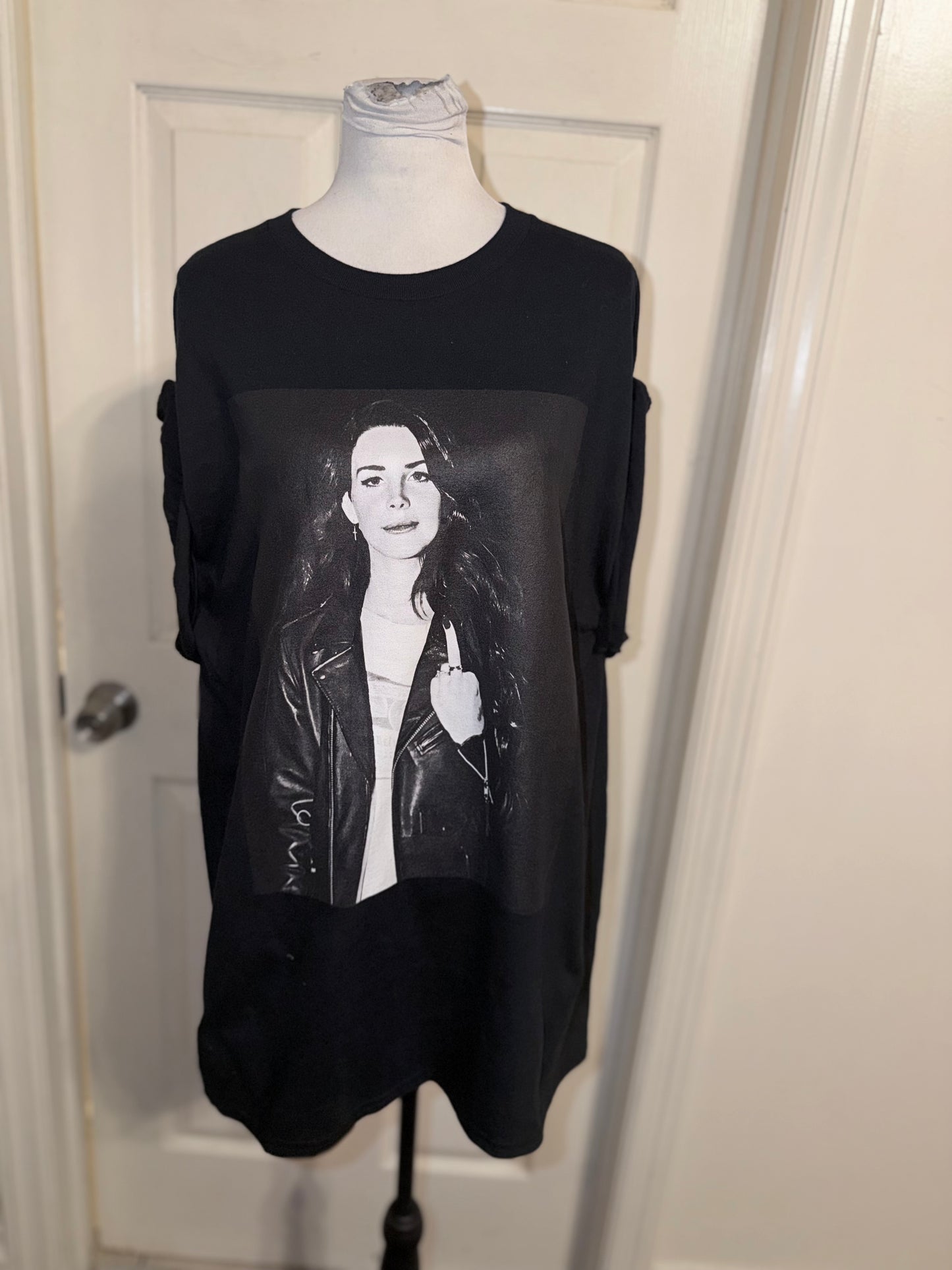 Lana Del Rey Oversized Distressed Tee