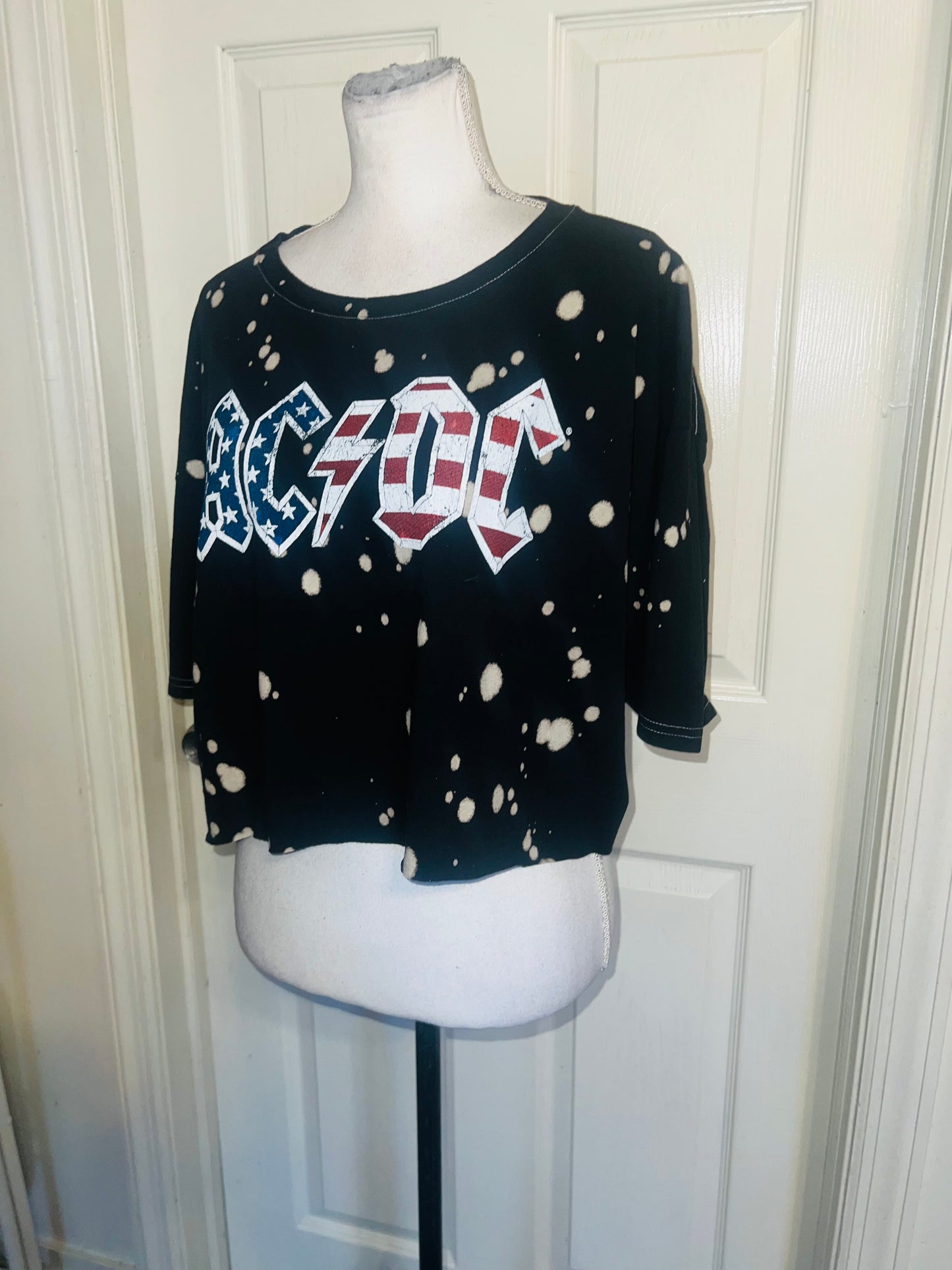 AC/DC Oversized Distressed Tee