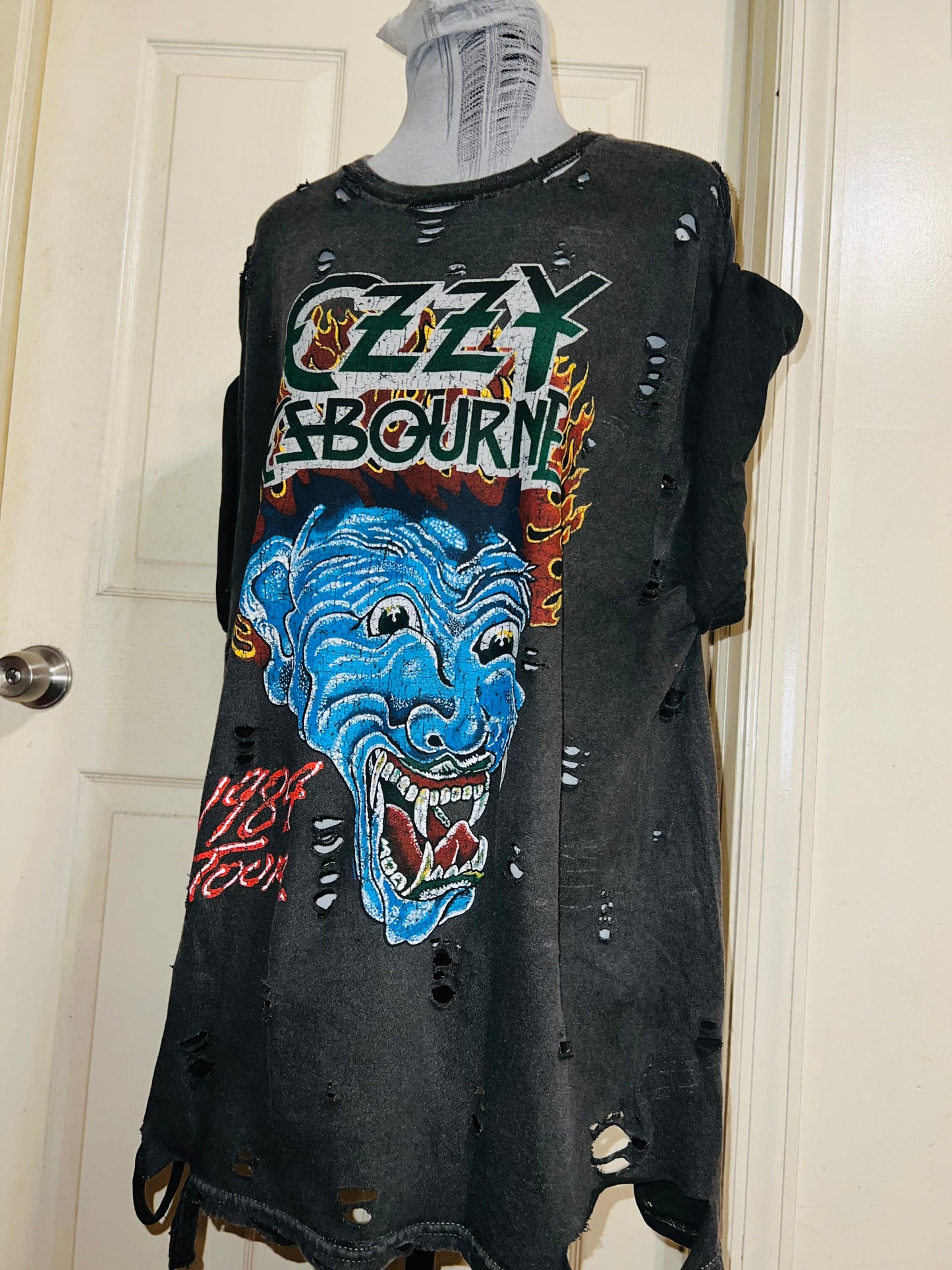 Ozzy Osbourne Double Sided Oversized Distressed Tee