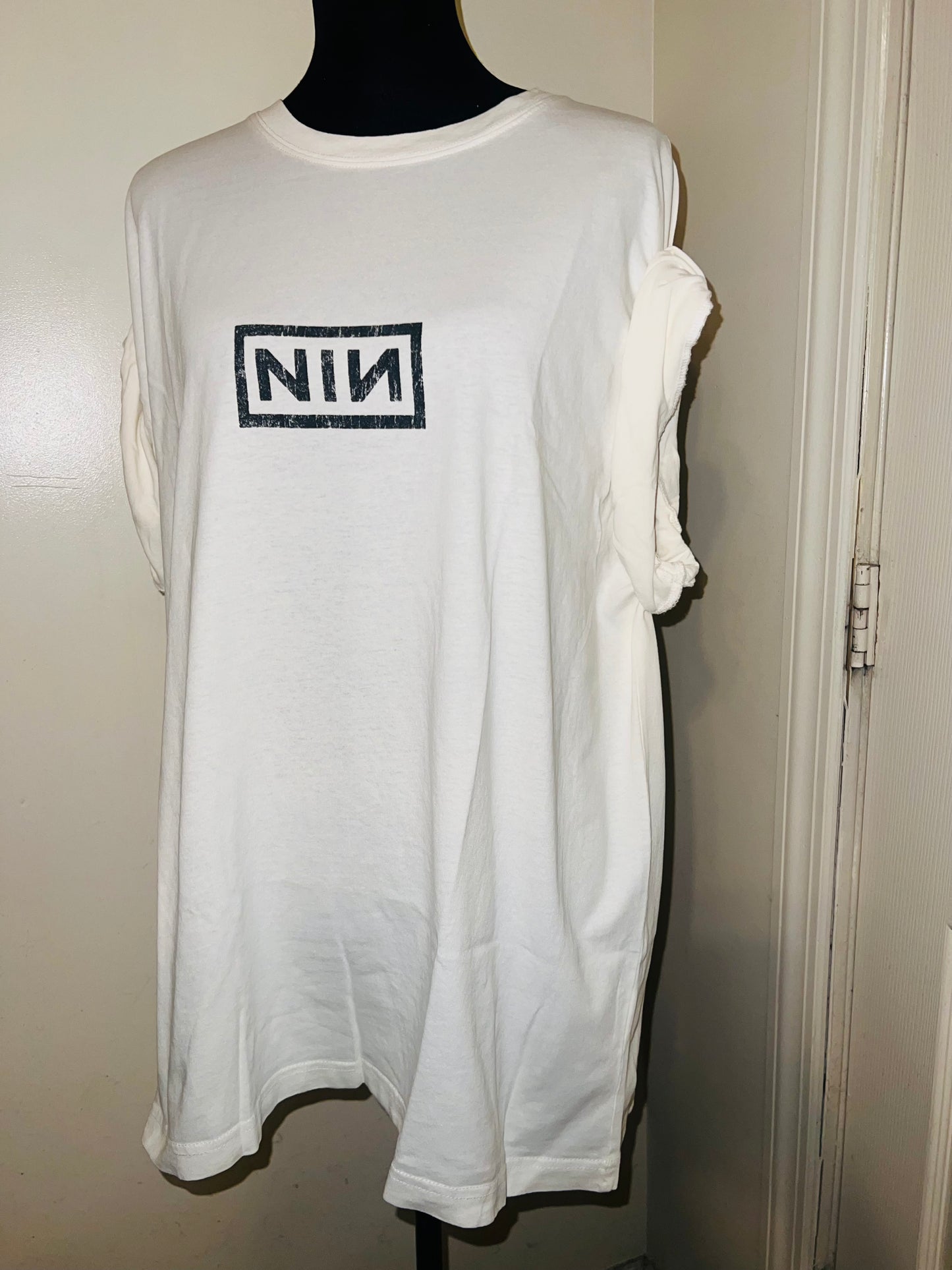 Nine Inch Nails Double Sided Oversized Distressed Tee