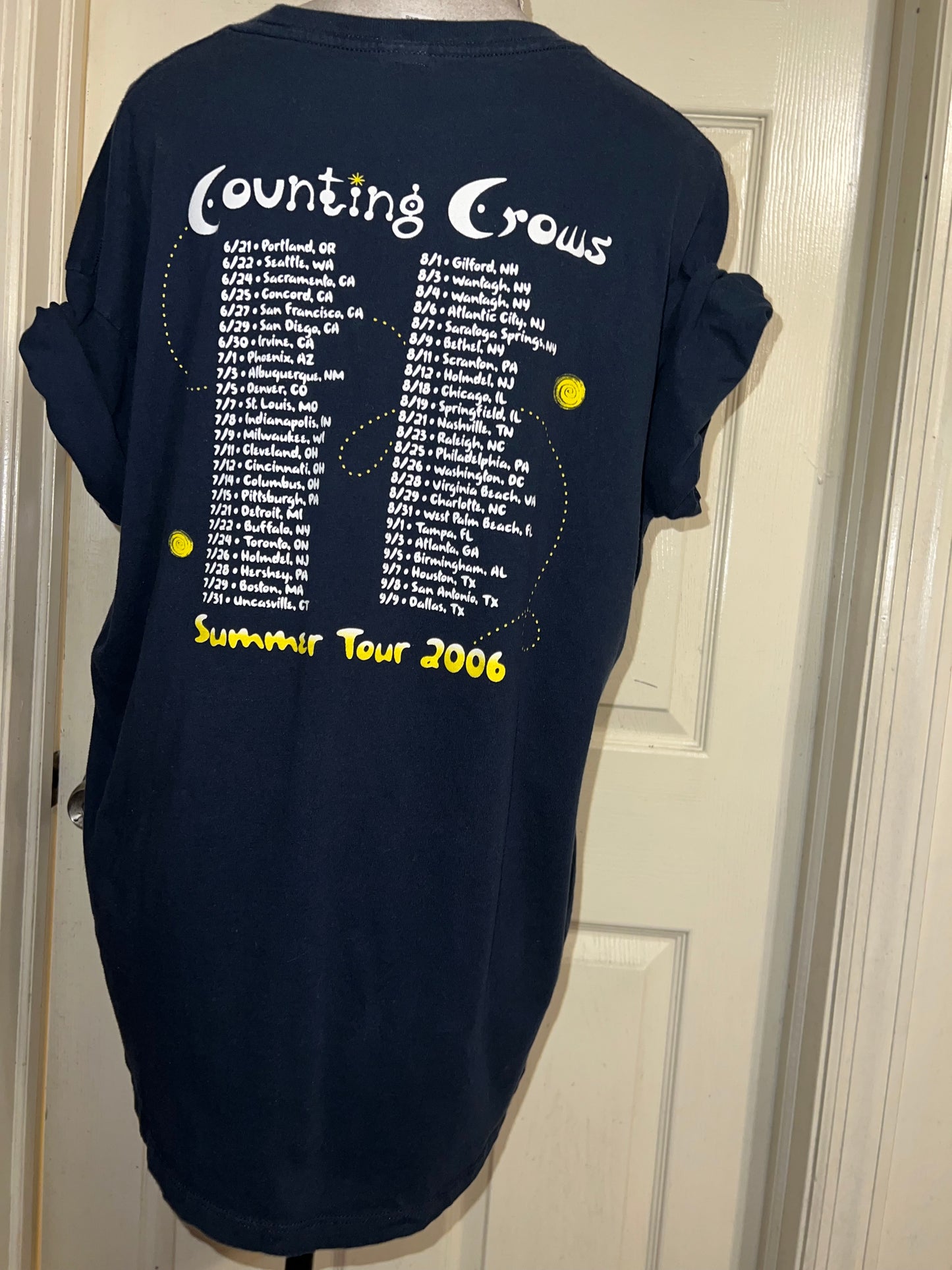 Counting Crows Double Sided Oversized Distressed Tee