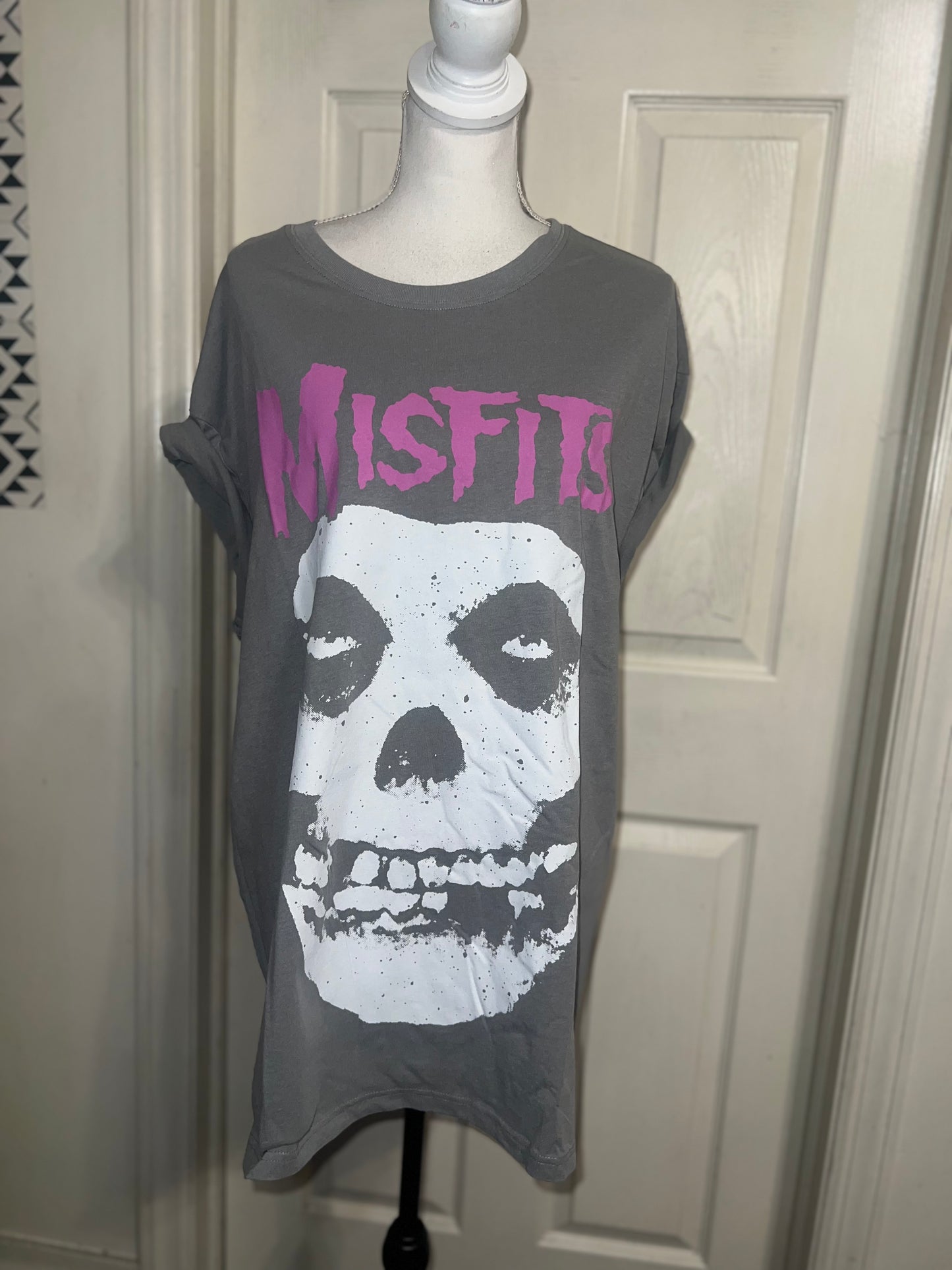 Misfits Double Sided Oversized Distressed Tee