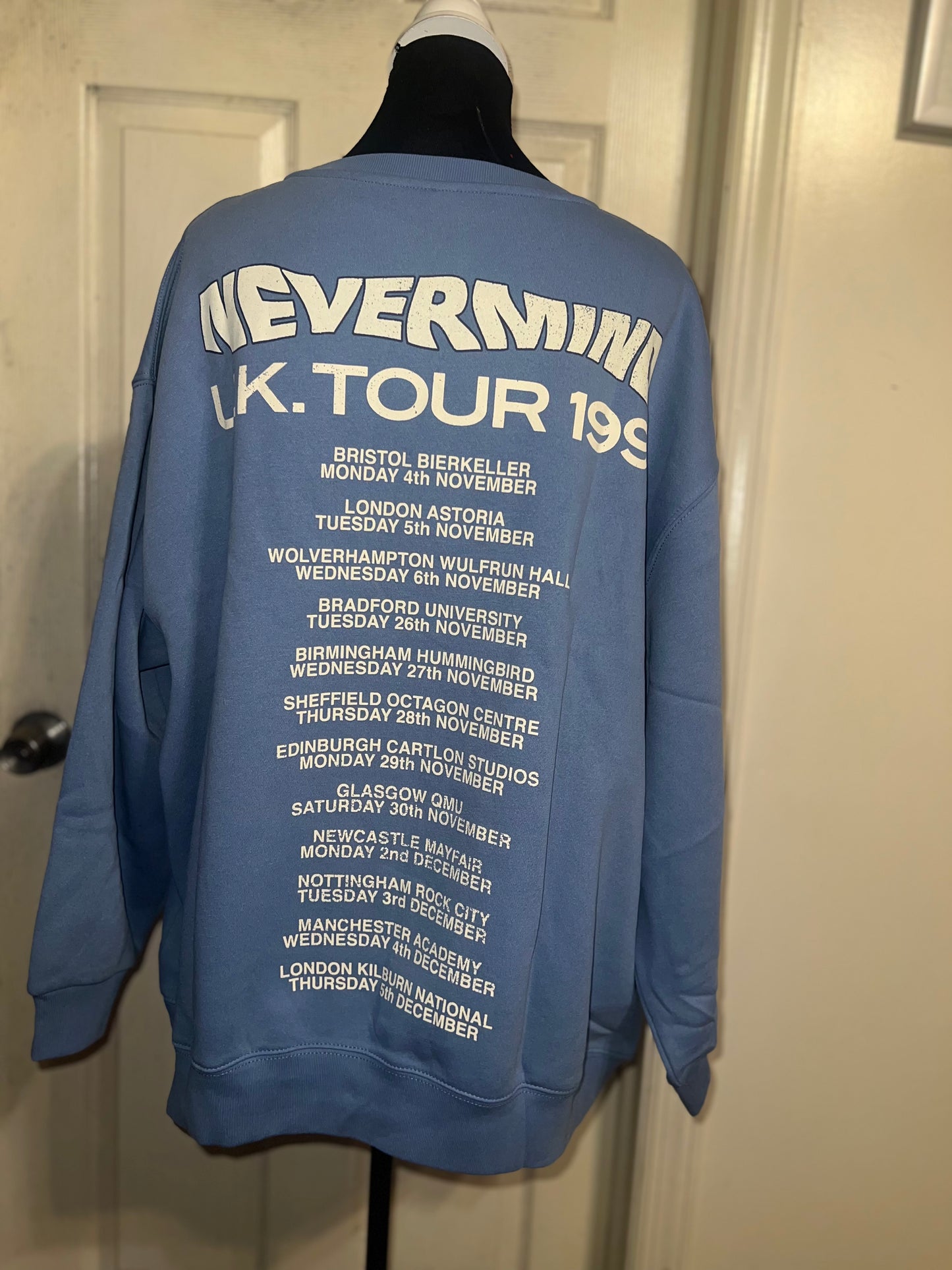 Nirvana Double Sided Oversized Distressed Sweatshirt