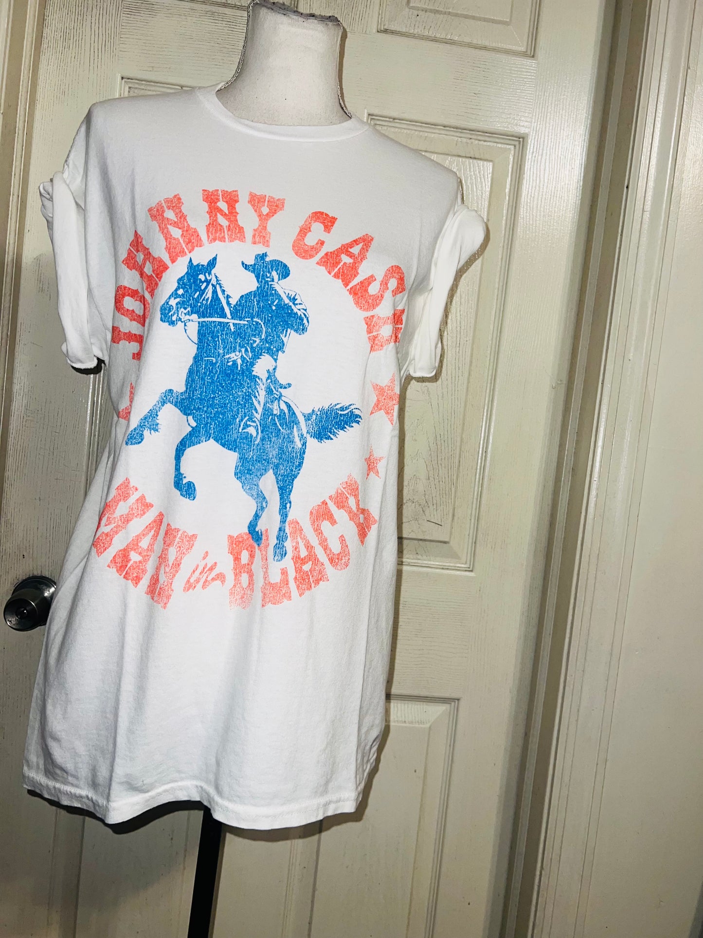 Johnny Cash Oversized Distressed Tee