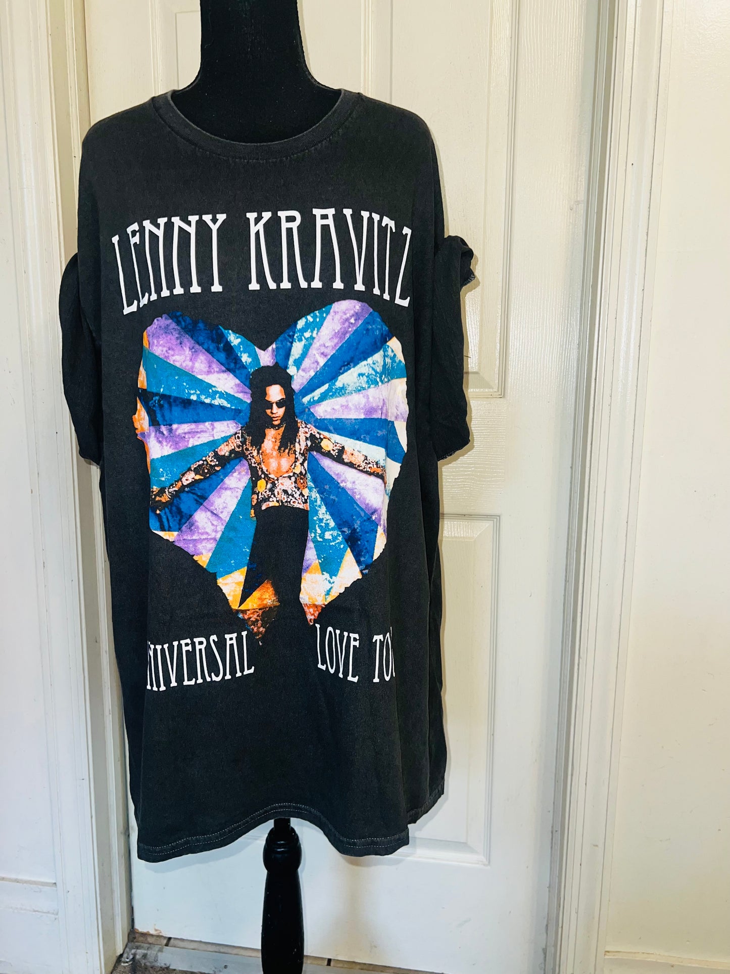 Lenny Kravitz Oversized Distressed Tee
