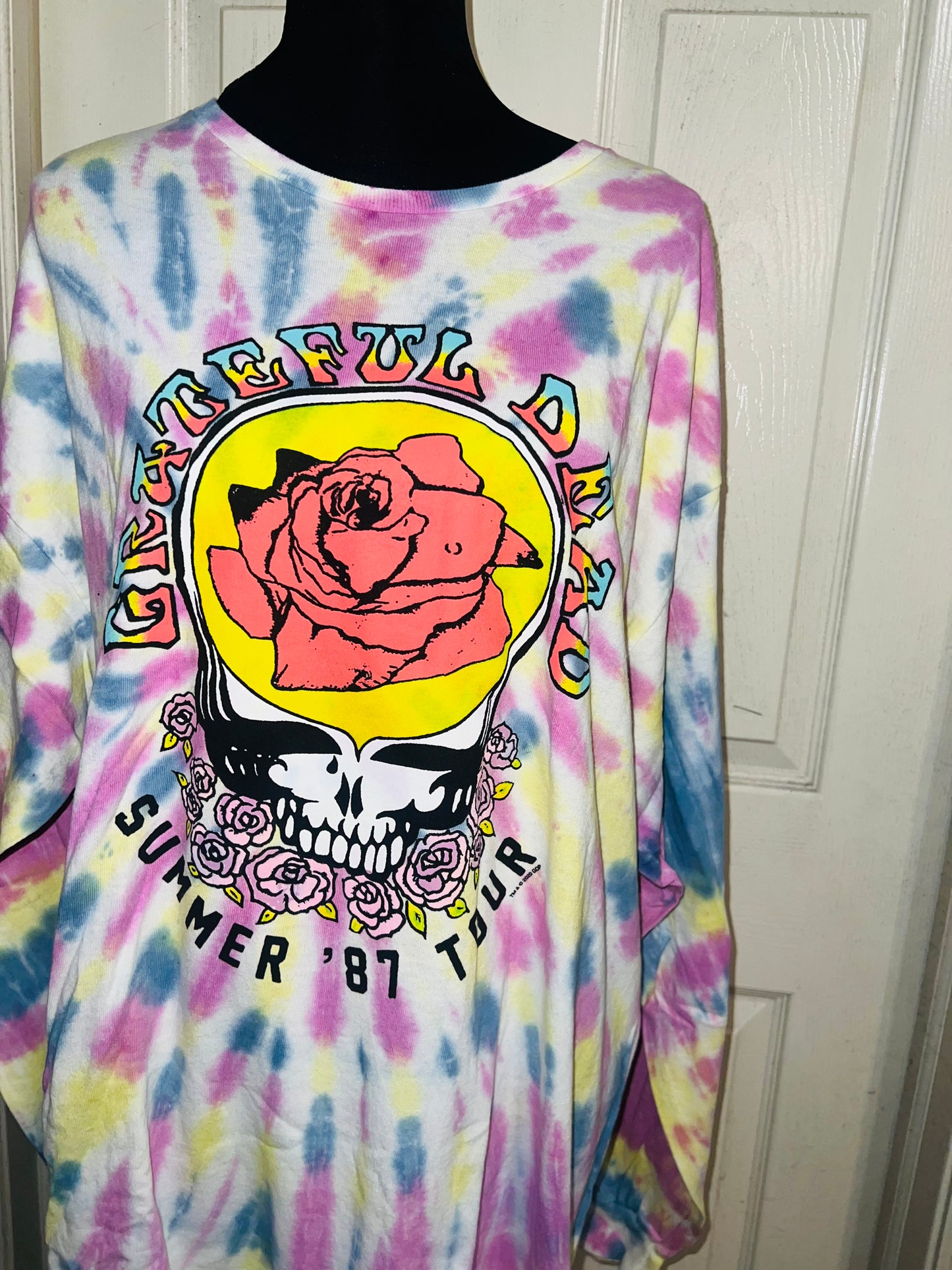 Grateful Dead Oversized Distressed Long Sleeve Tee