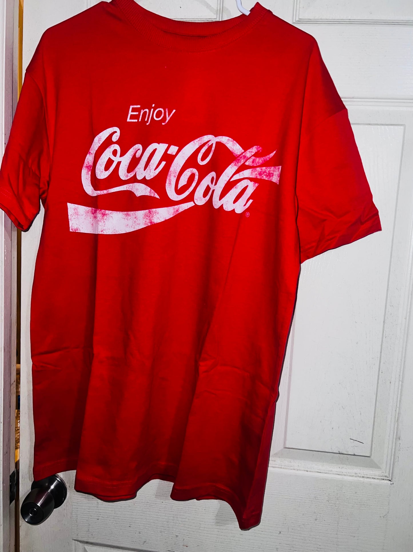 Enjoy Coca-Cola Oversized Distressed Tee
