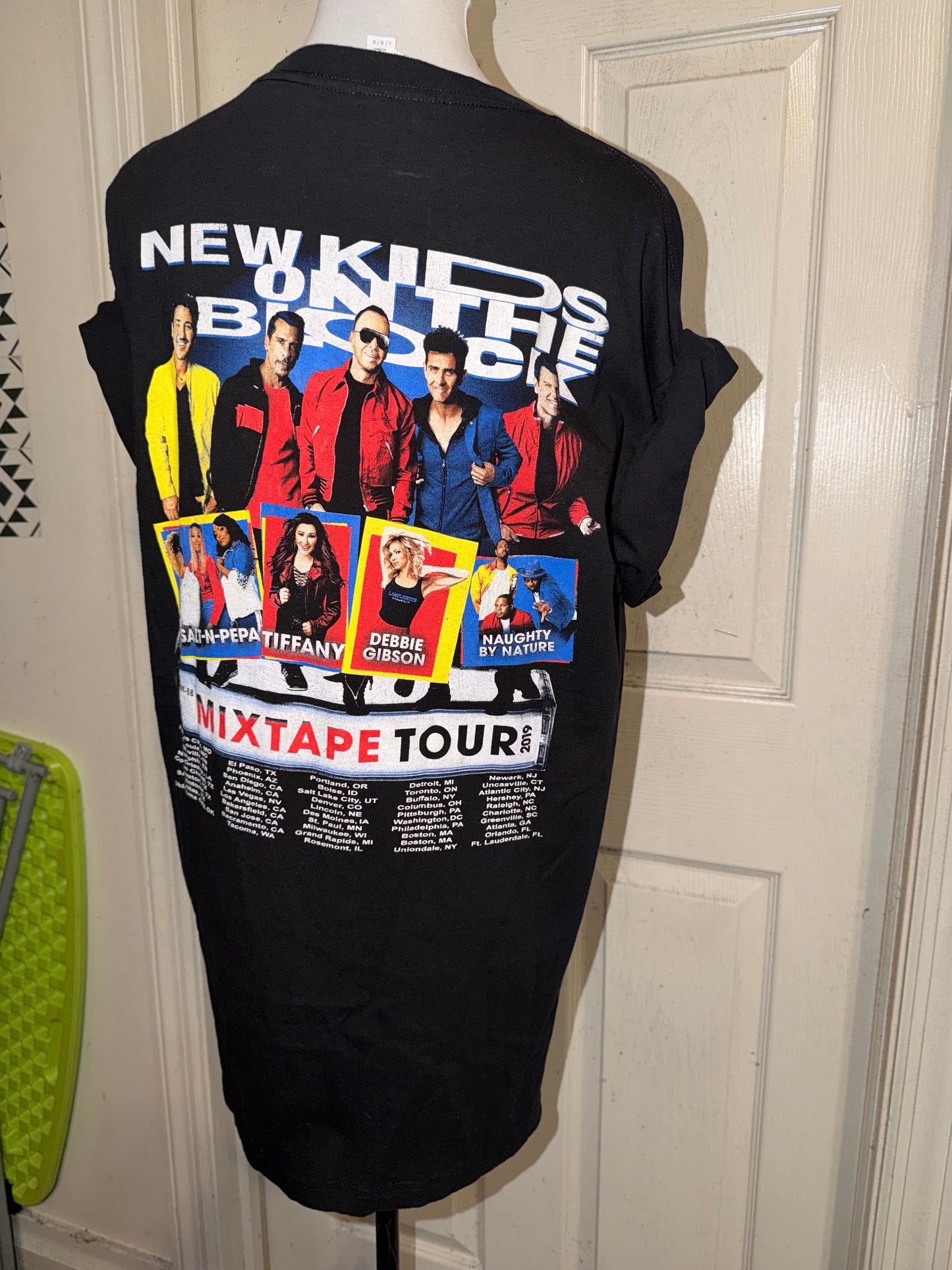 New Kids on the Block Double Sided Oversized Distressed Tee