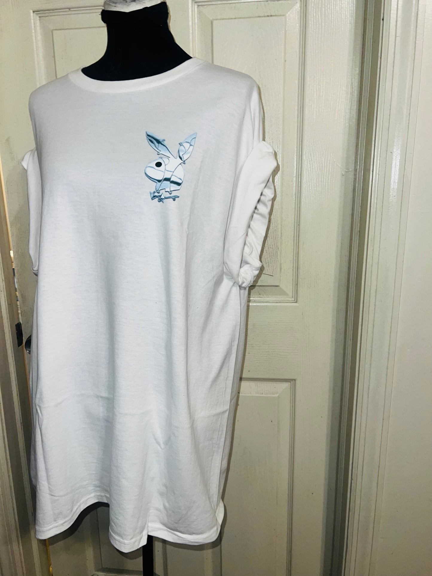 Playboy Double Sided Oversized Distressed Tee