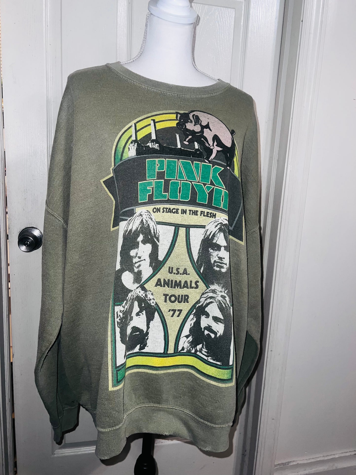 Pink Floyd Oversized Distressed Sweatshirt