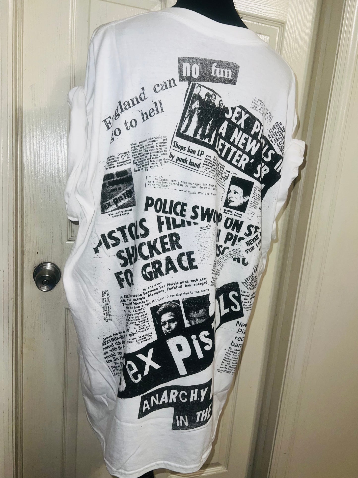 The Sex Pistols Double Sided Oversized Distressed Tee