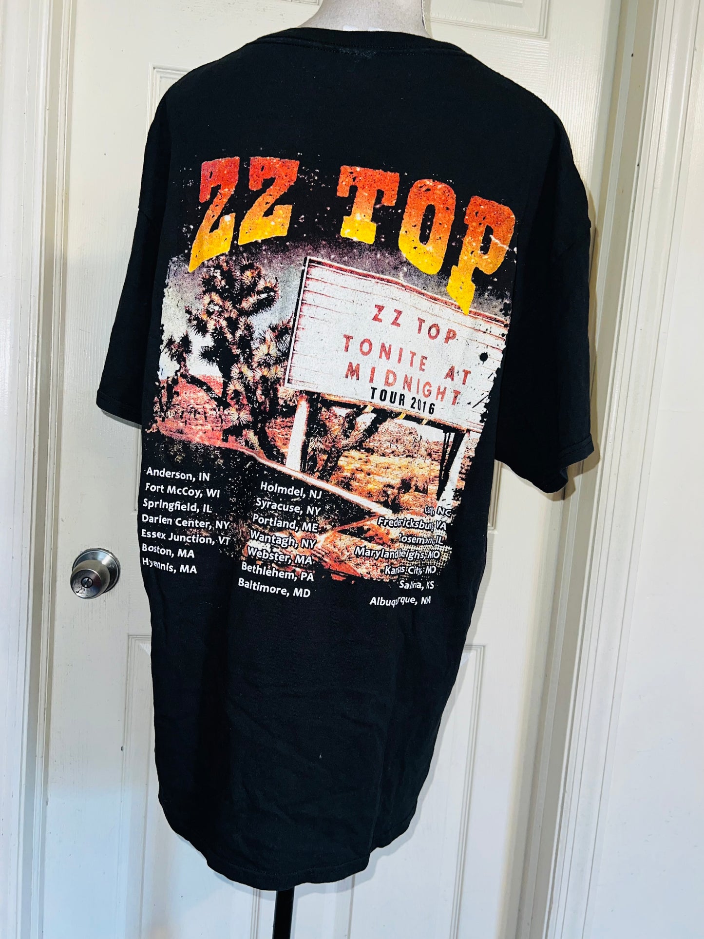 ZZ Top Double Sided Oversized Distressed Tee