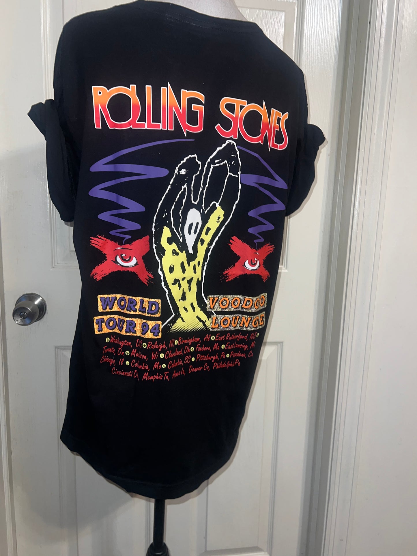 The Rolling Stones Double Sided Oversized Distressed Tee