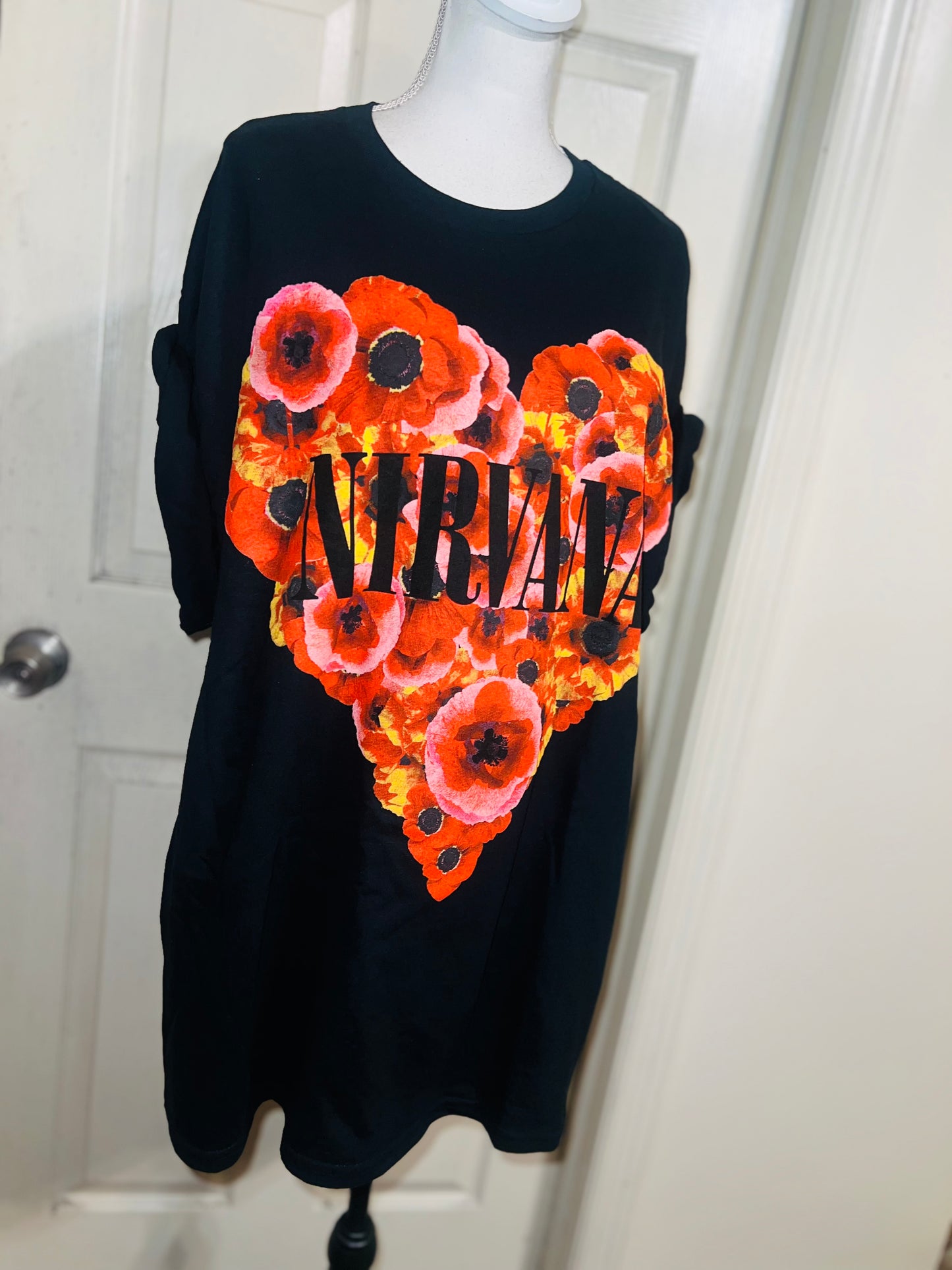 Nirvana Oversized Distressed Tee