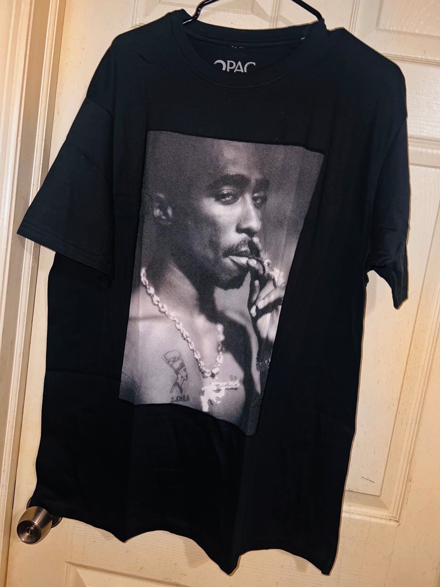 Tupac Portrait Oversized Distressed Tee