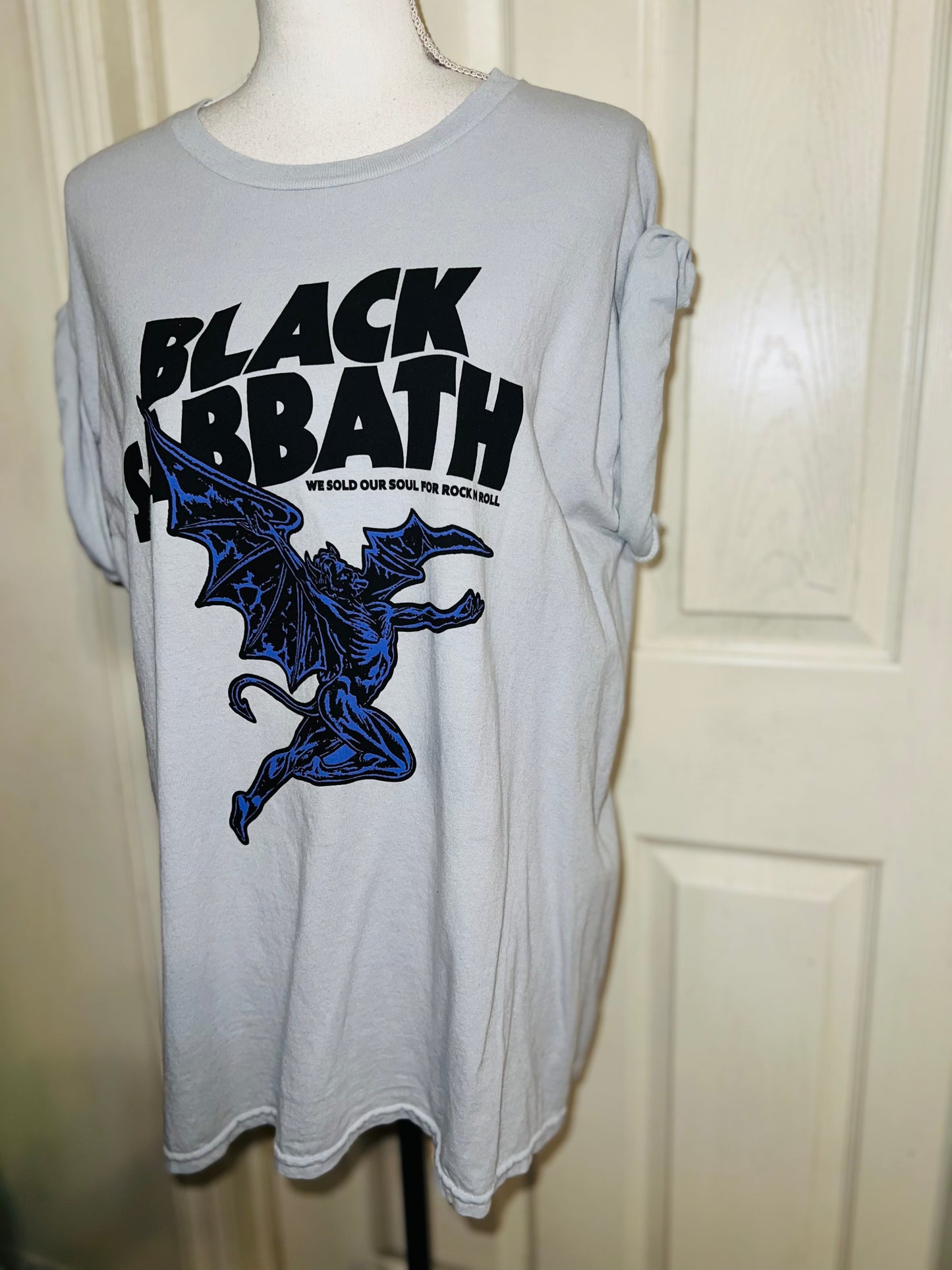 Black Sabbath Oversized Distressed Tee