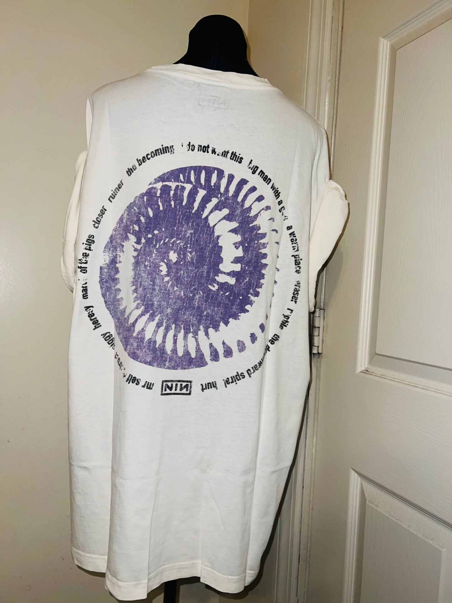 Nine Inch Nails Double Sided Oversized Distressed Tee