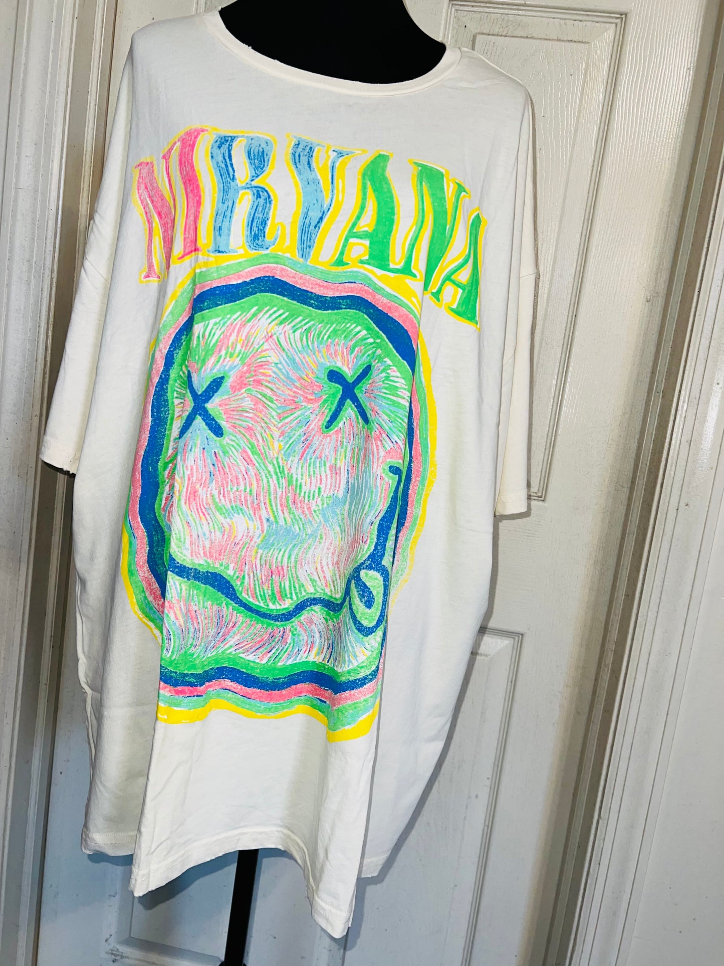 Nirvana Oversized Distressed Tee
