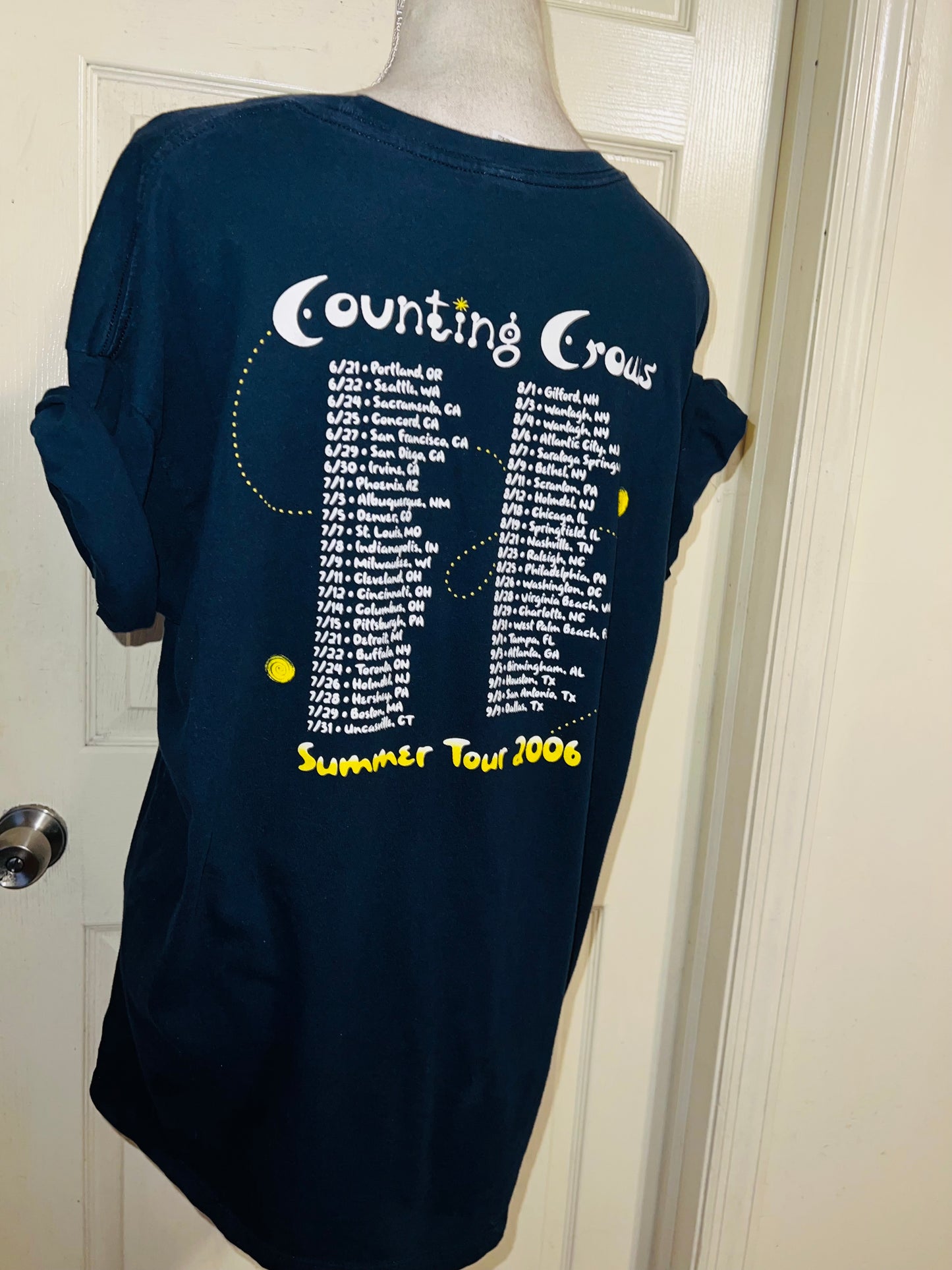 Counting Crows Double Sided Oversized Distressed Tee