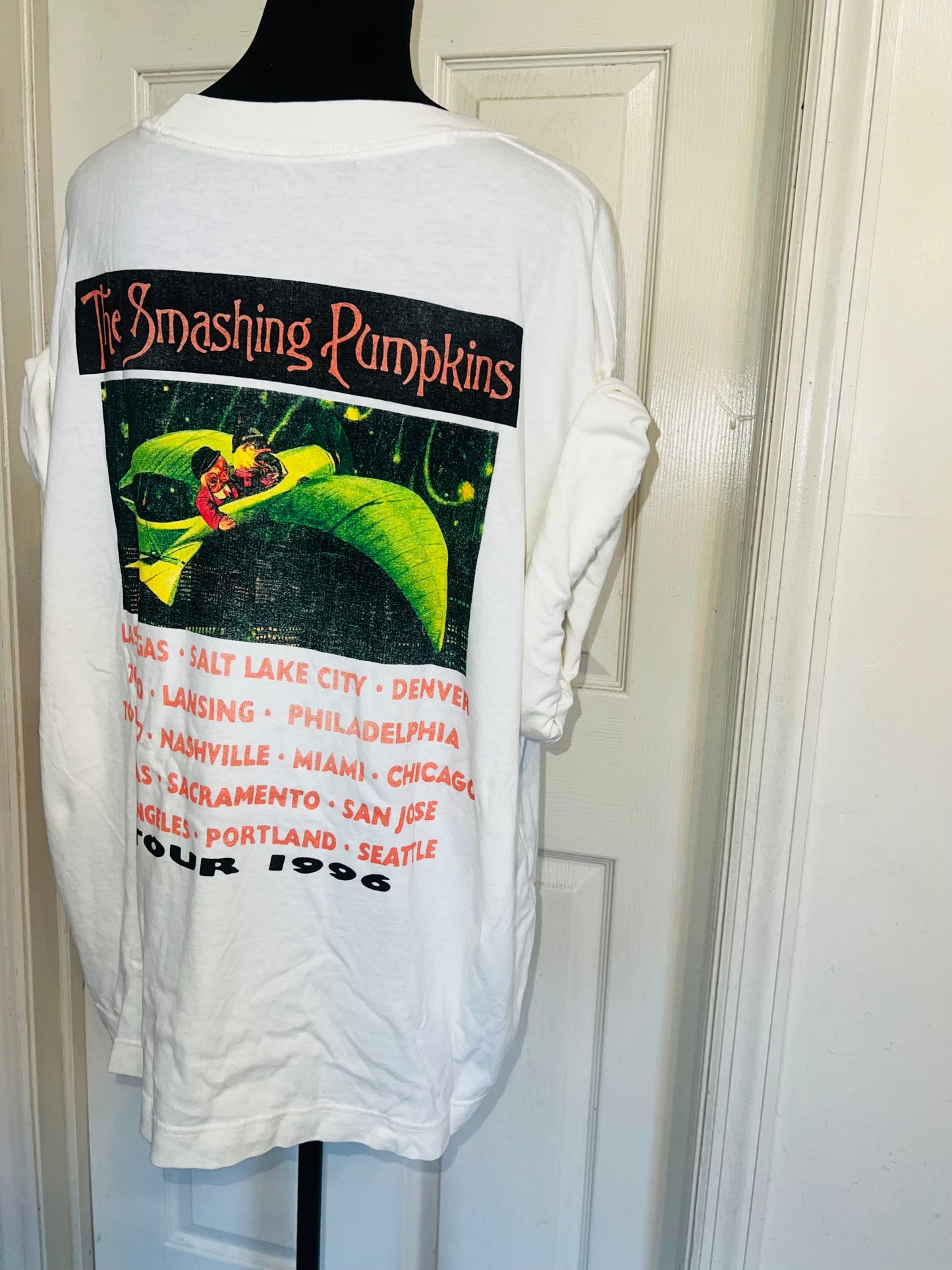 The Smashing Pumpkins Double Sided Oversized Distressed Tee