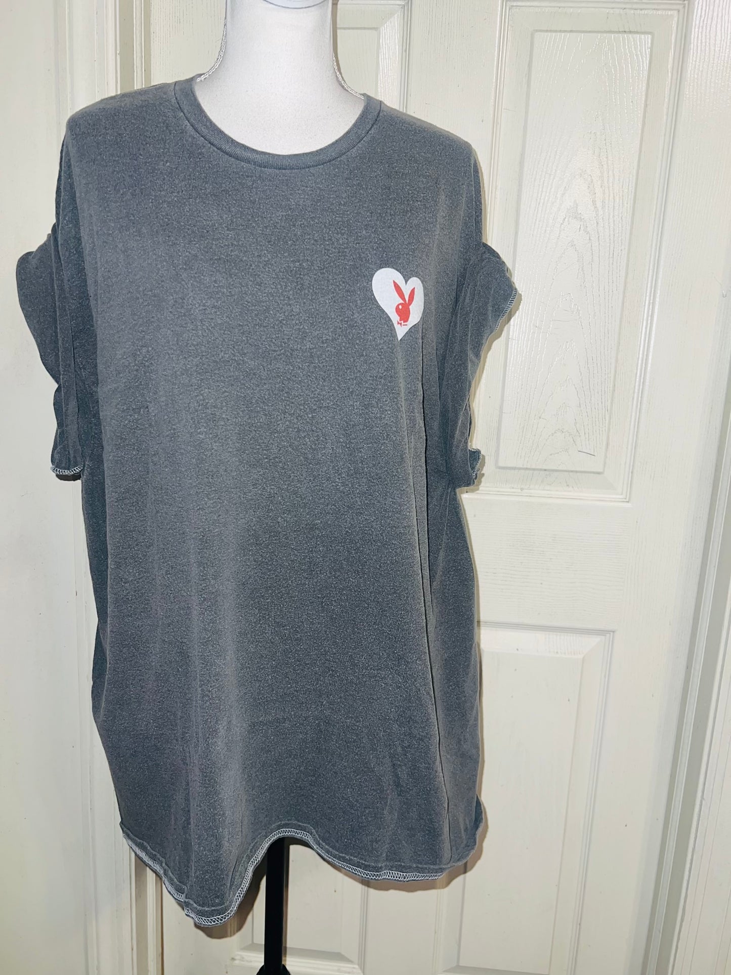Playboy Double Sided Oversized Distressed Tee