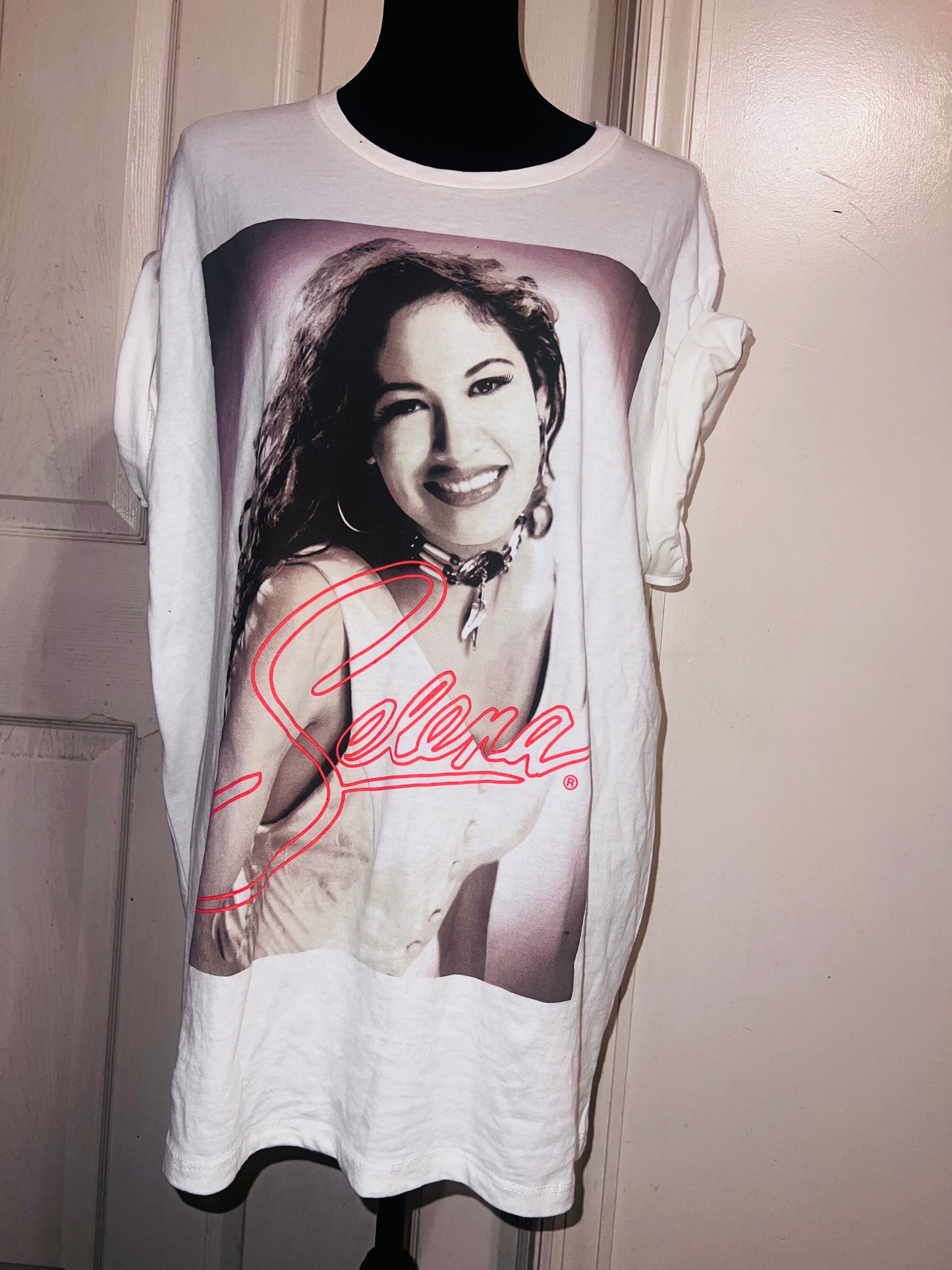 Selena Double Sided Oversized Distressed Tee