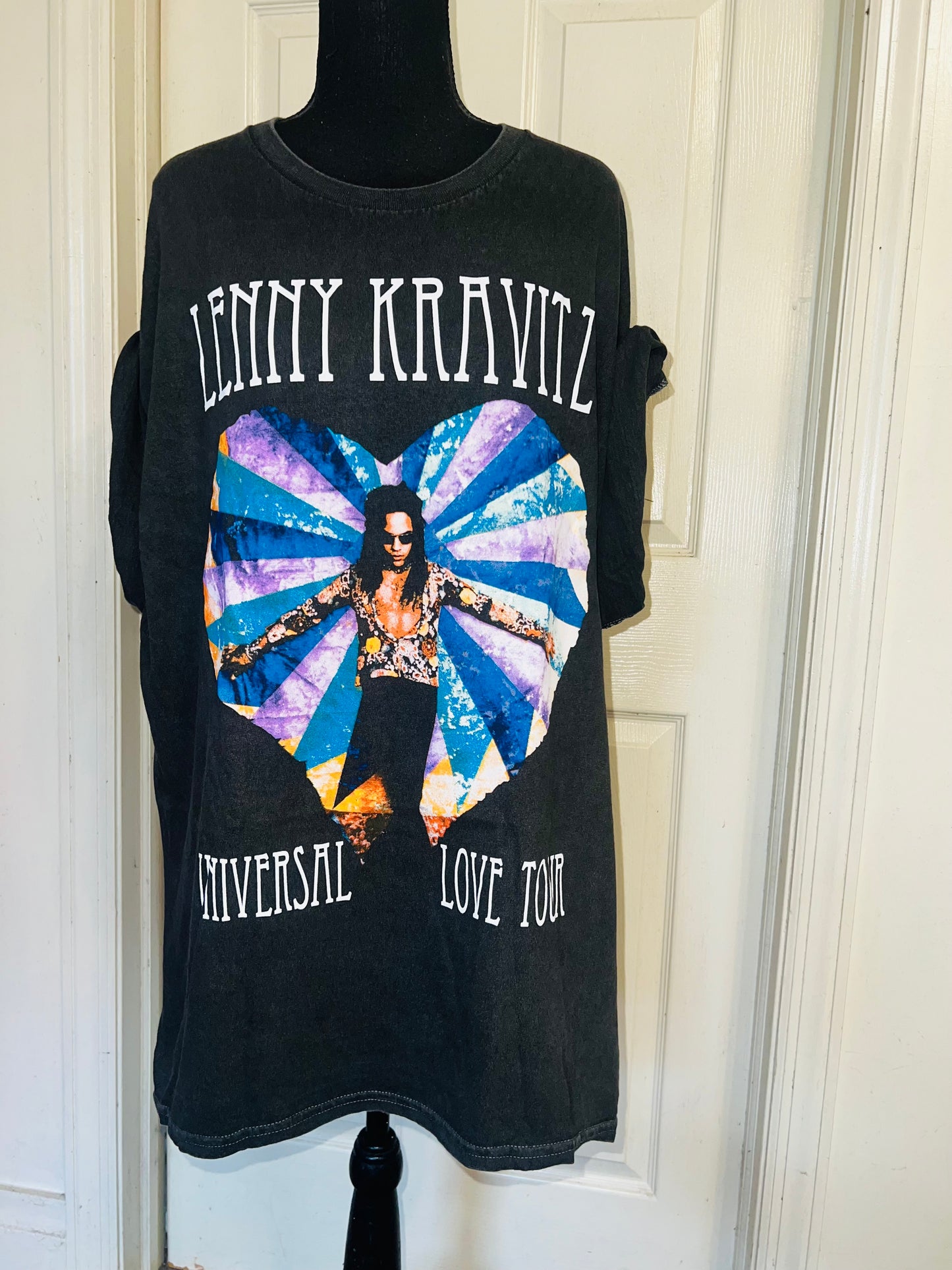 Lenny Kravitz Oversized Distressed Tee