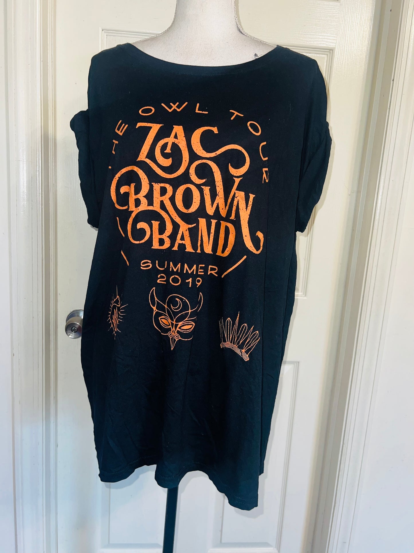 Zac Brown Band Double Sides Oversized Distressed Tee