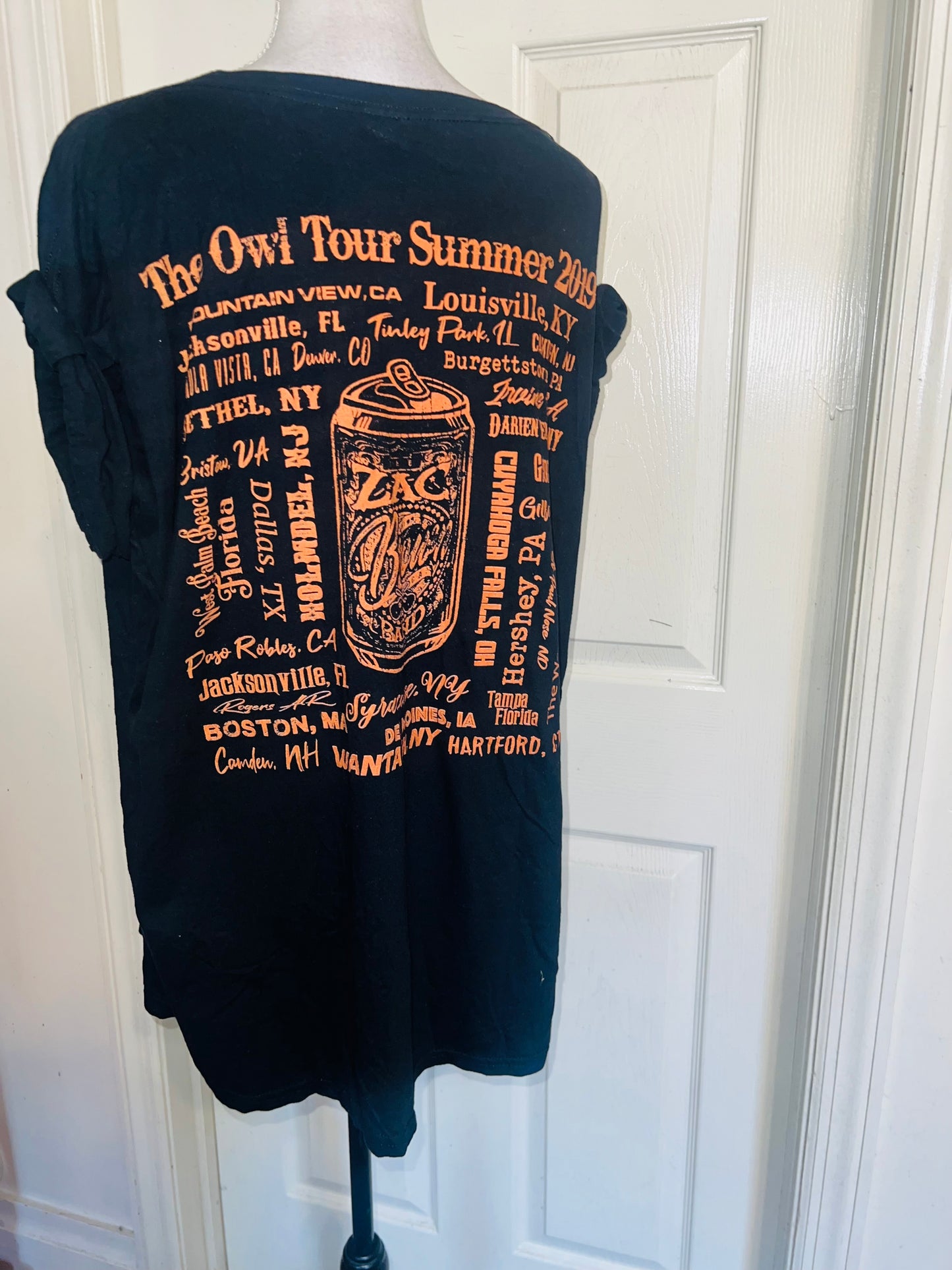 Zac Brown Band Double Sides Oversized Distressed Tee