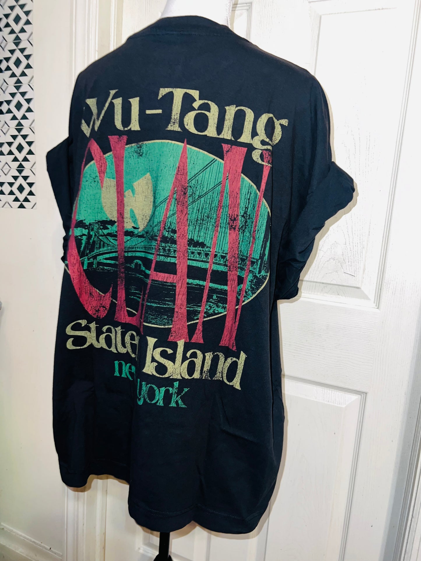 Wu-Tang Clan Double Sided Oversized Distressed Tee
