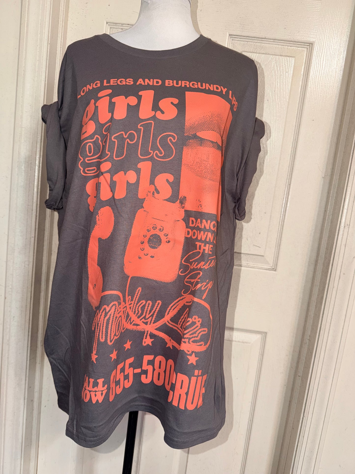 Motley Crue Oversized Distressed Tee