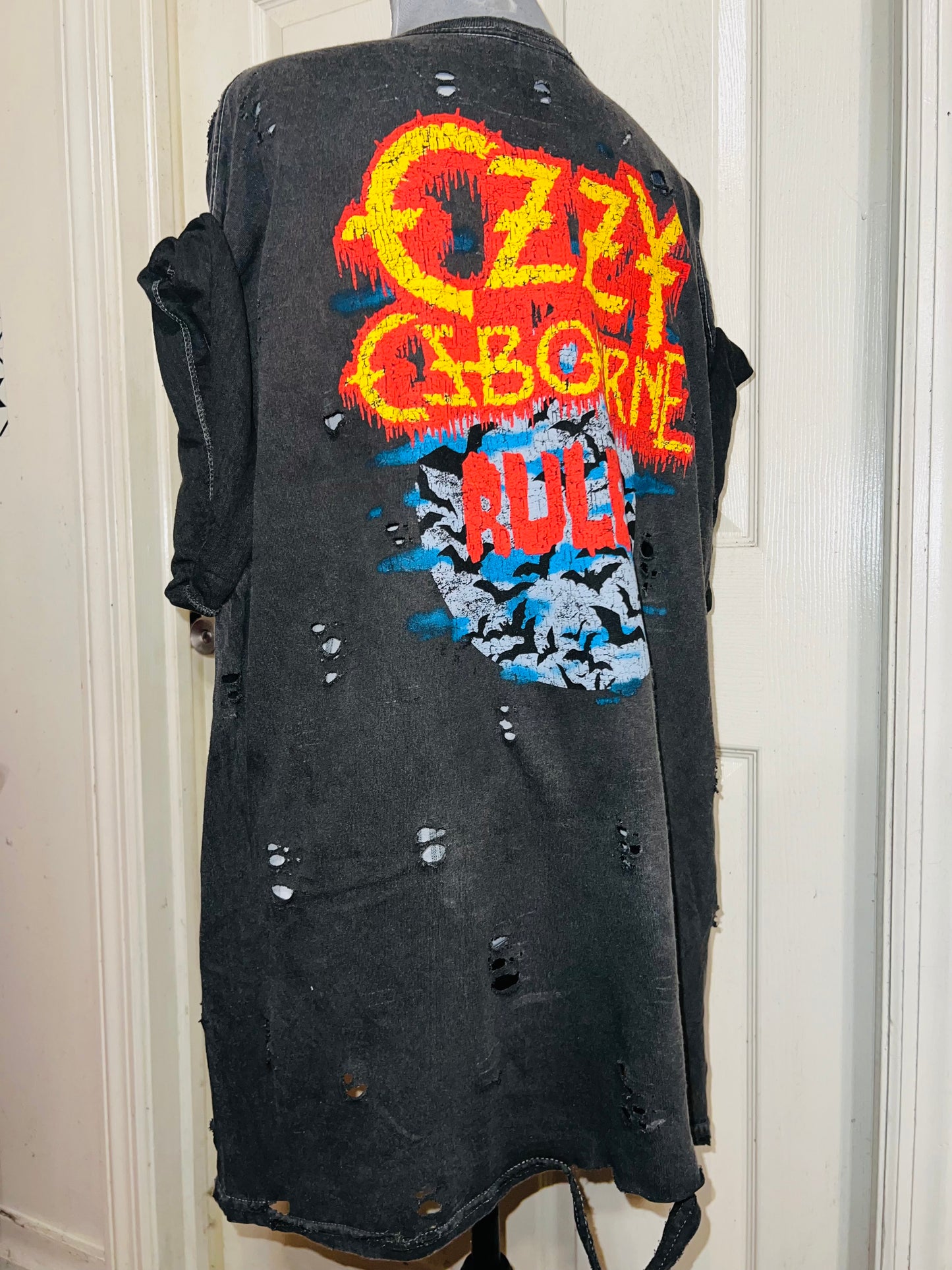 Ozzy Osbourne Double Sided Oversized Distressed Tee