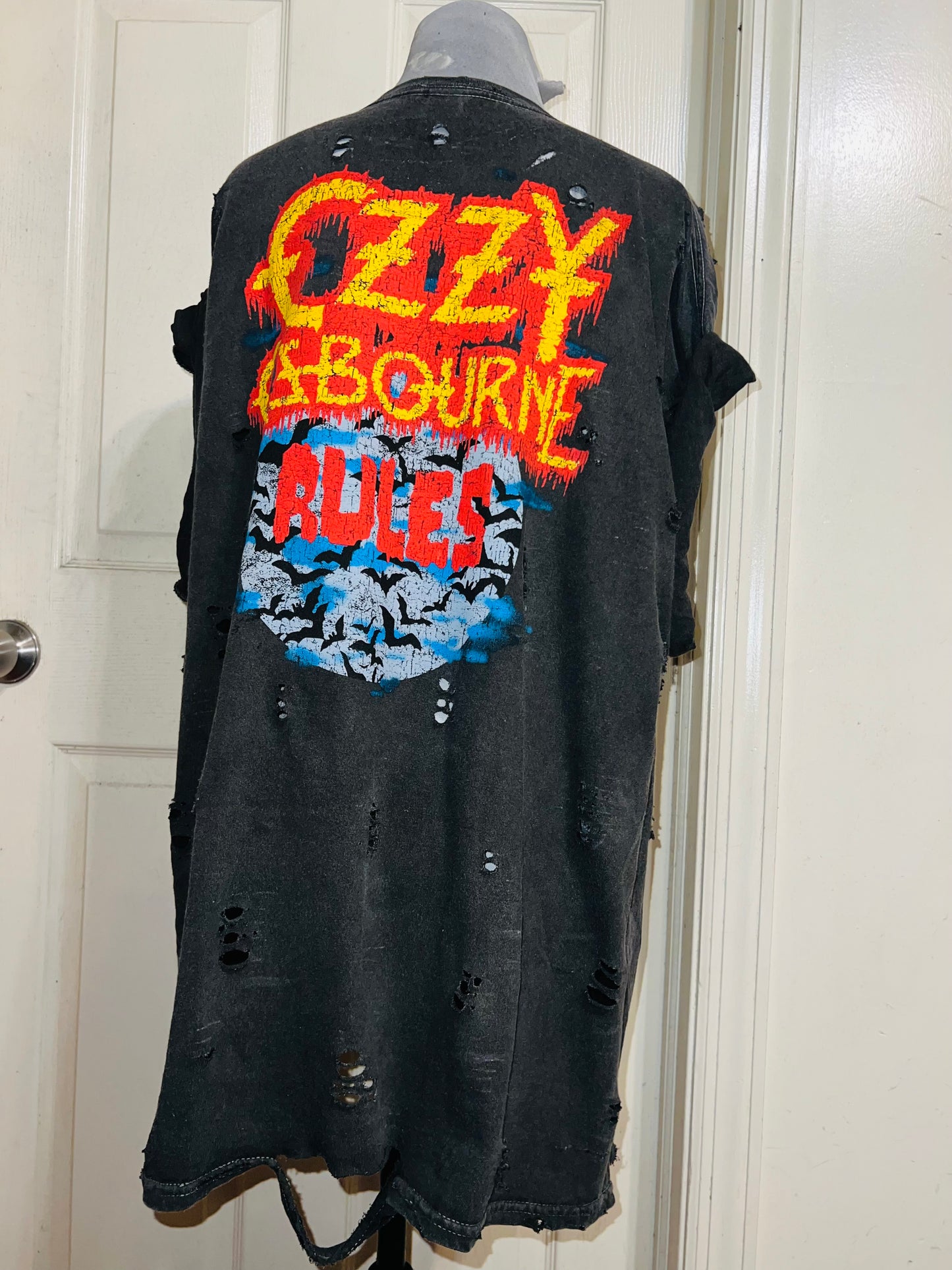 Ozzy Osbourne Double Sided Oversized Distressed Tee