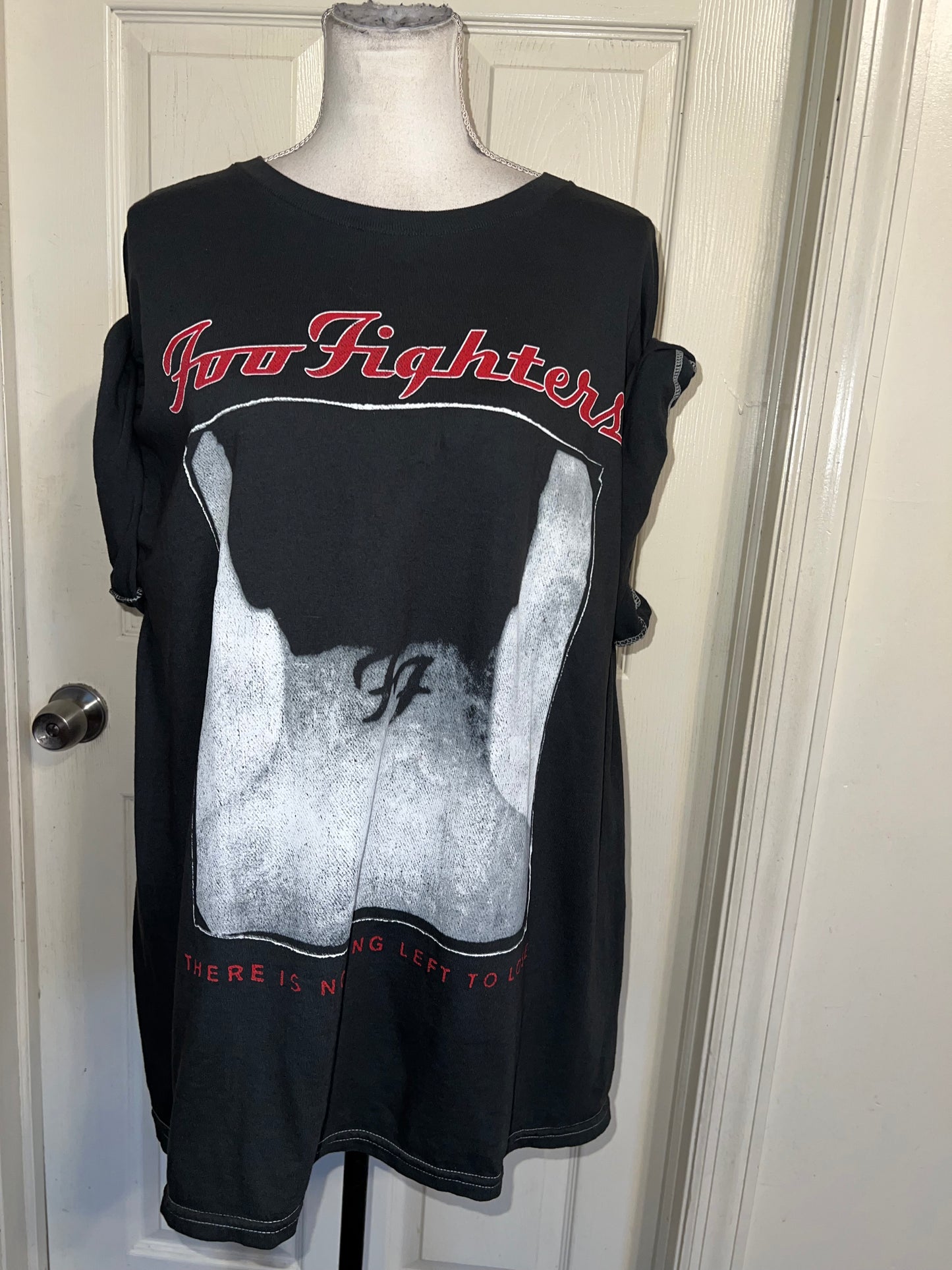 Foo Fighters Double Sided Oversized Distressed Tee