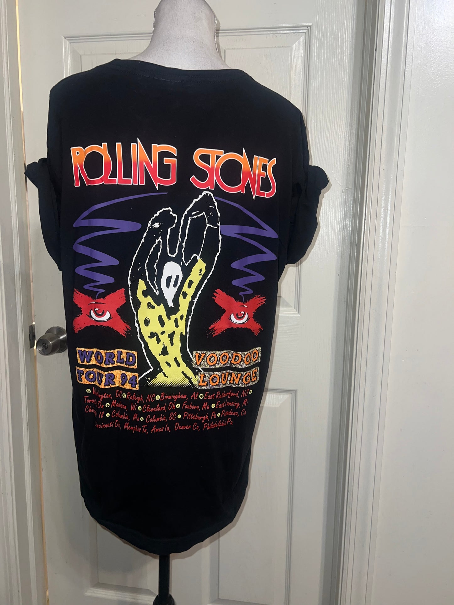 The Rolling Stones Double Sided Oversized Distressed Tee