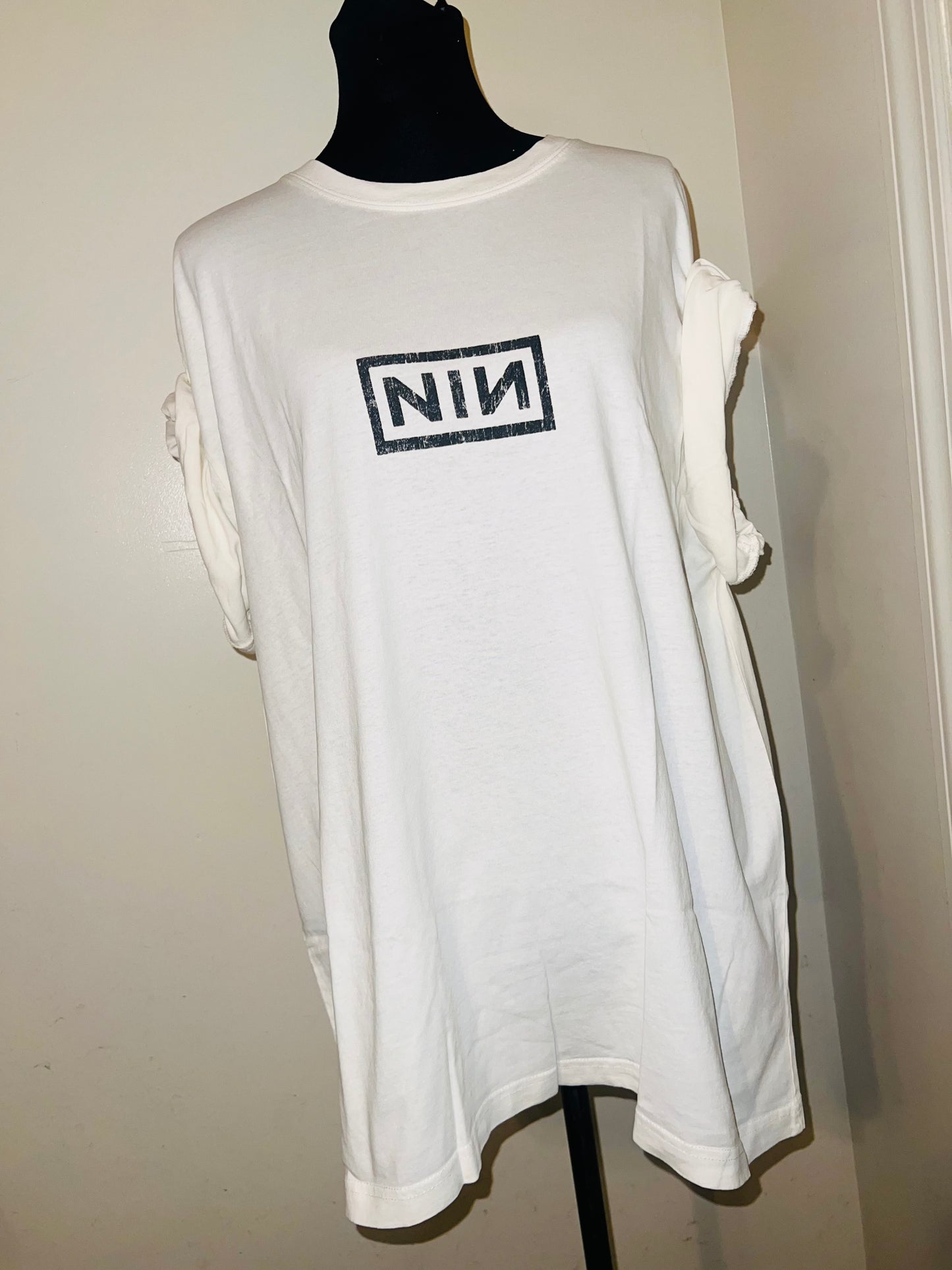 Nine Inch Nails Double Sided Oversized Distressed Tee